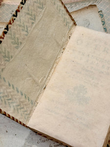 Antique Italian 1748 Papier Dominote Book