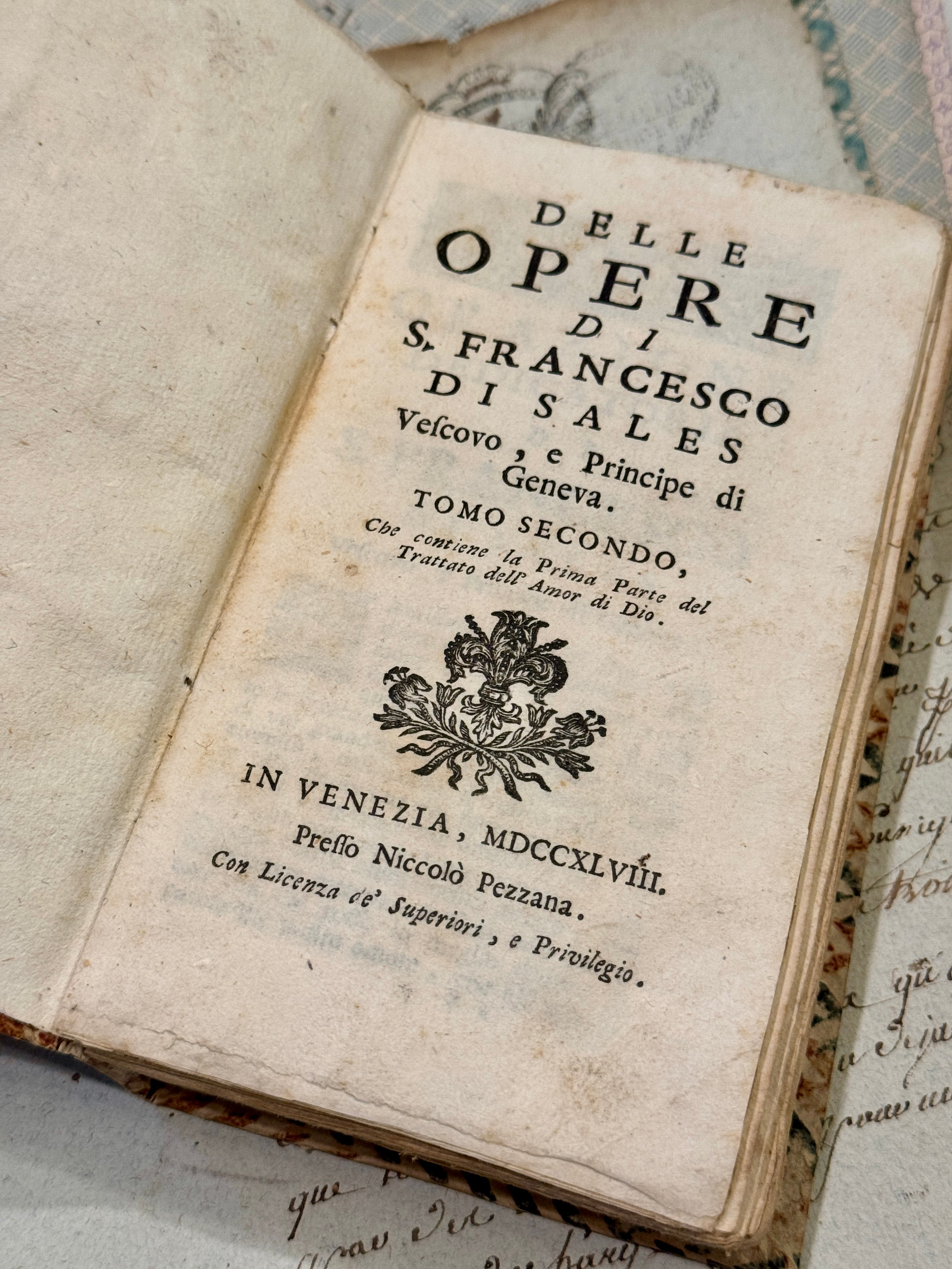 Antique Italian 1748 Papier Dominote Book