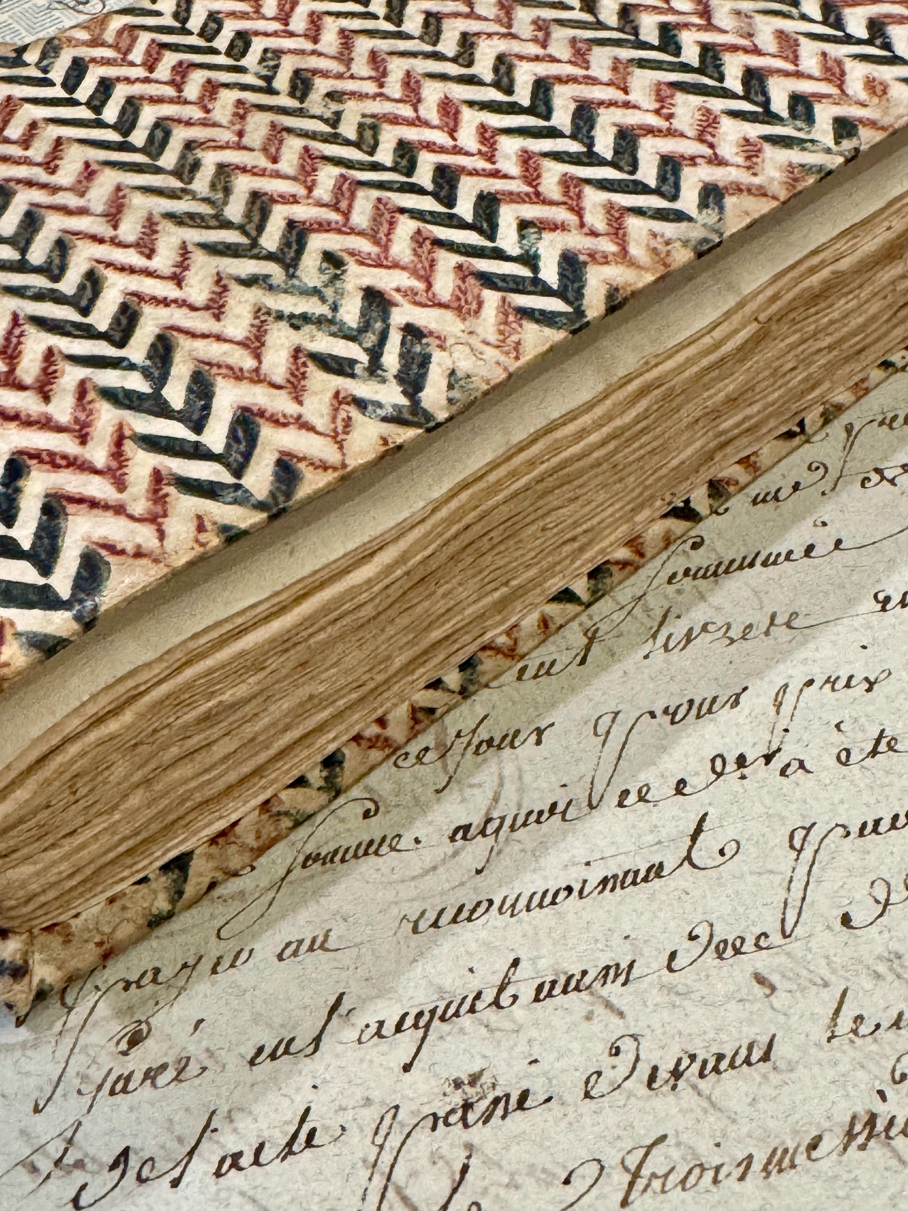 Antique Italian 1748 Papier Dominote Book