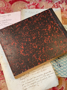 Antique French 1800s Large Blank Notebook