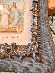 1800s French Religious Icon "Allez A Joseph"