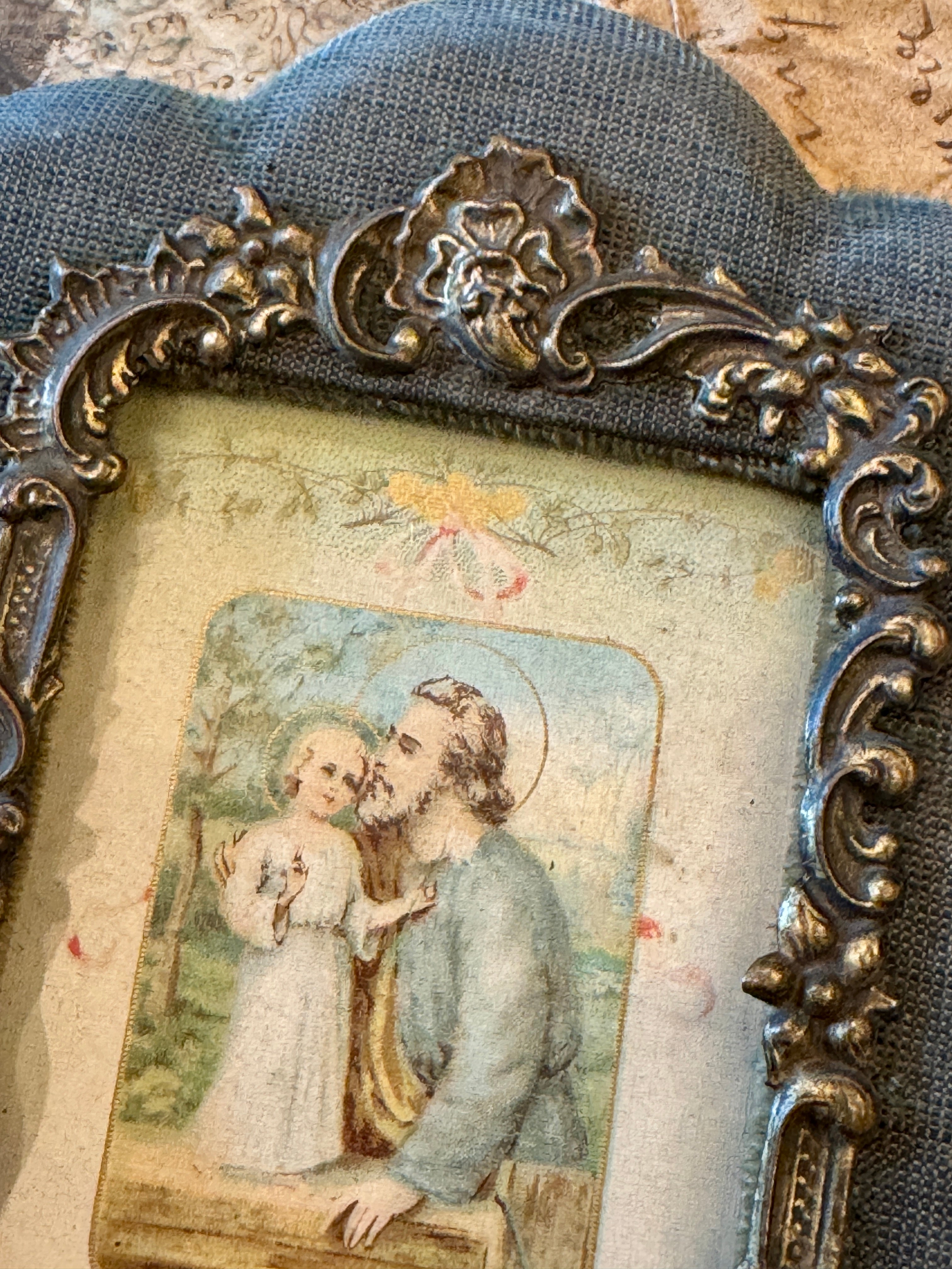 1800s French Religious Icon "Allez A Joseph"