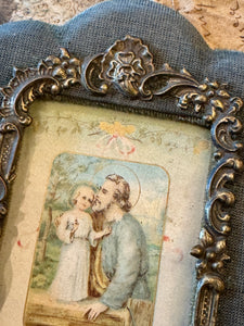 1800s French Religious Icon "Allez A Joseph"