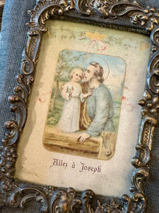 1800s French Religious Icon "Allez A Joseph"