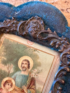 1800s French Religious Icon "Saint Joseph"