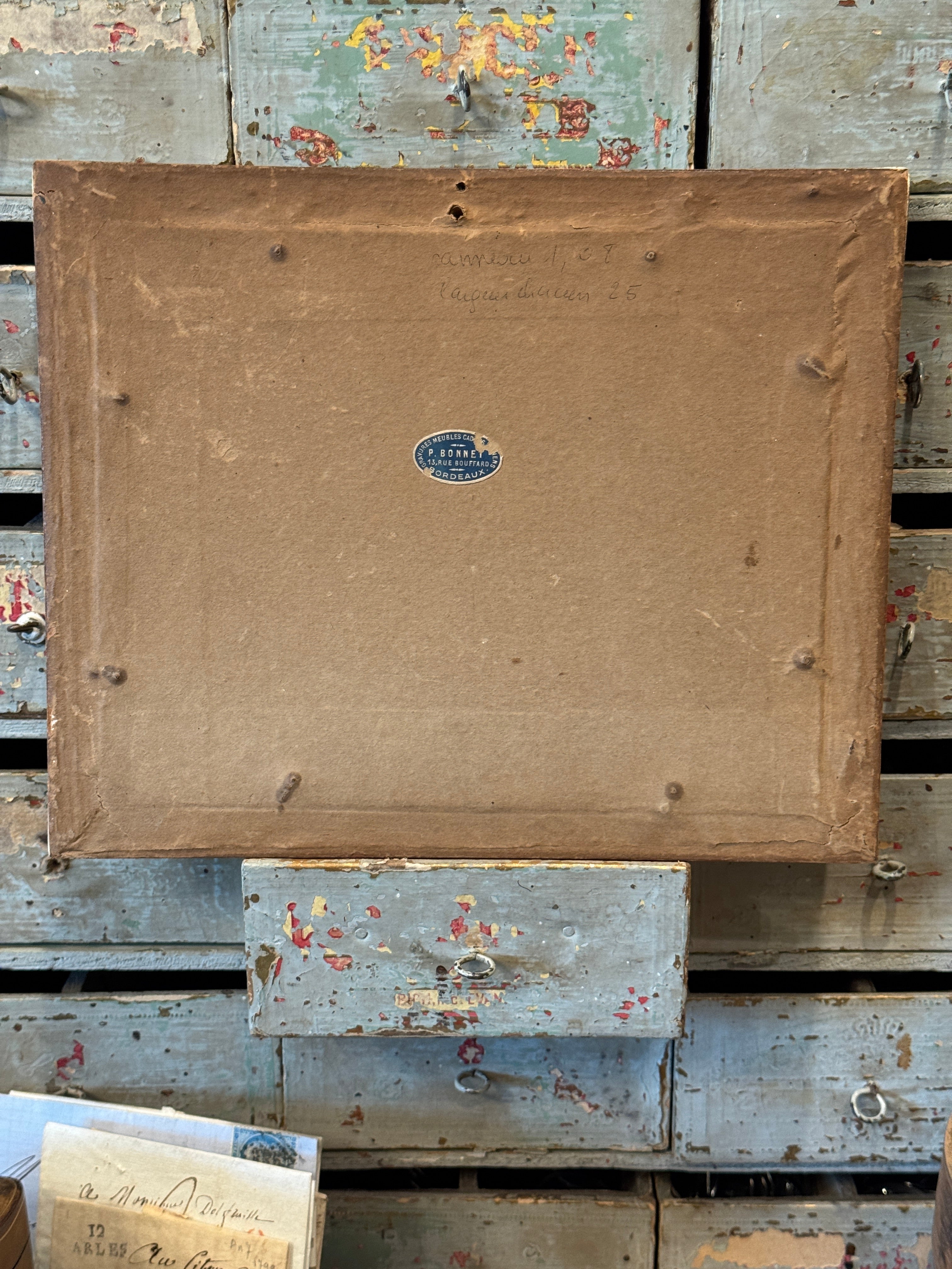 Antique French Late 1800s Angel Engraving - Piece 2