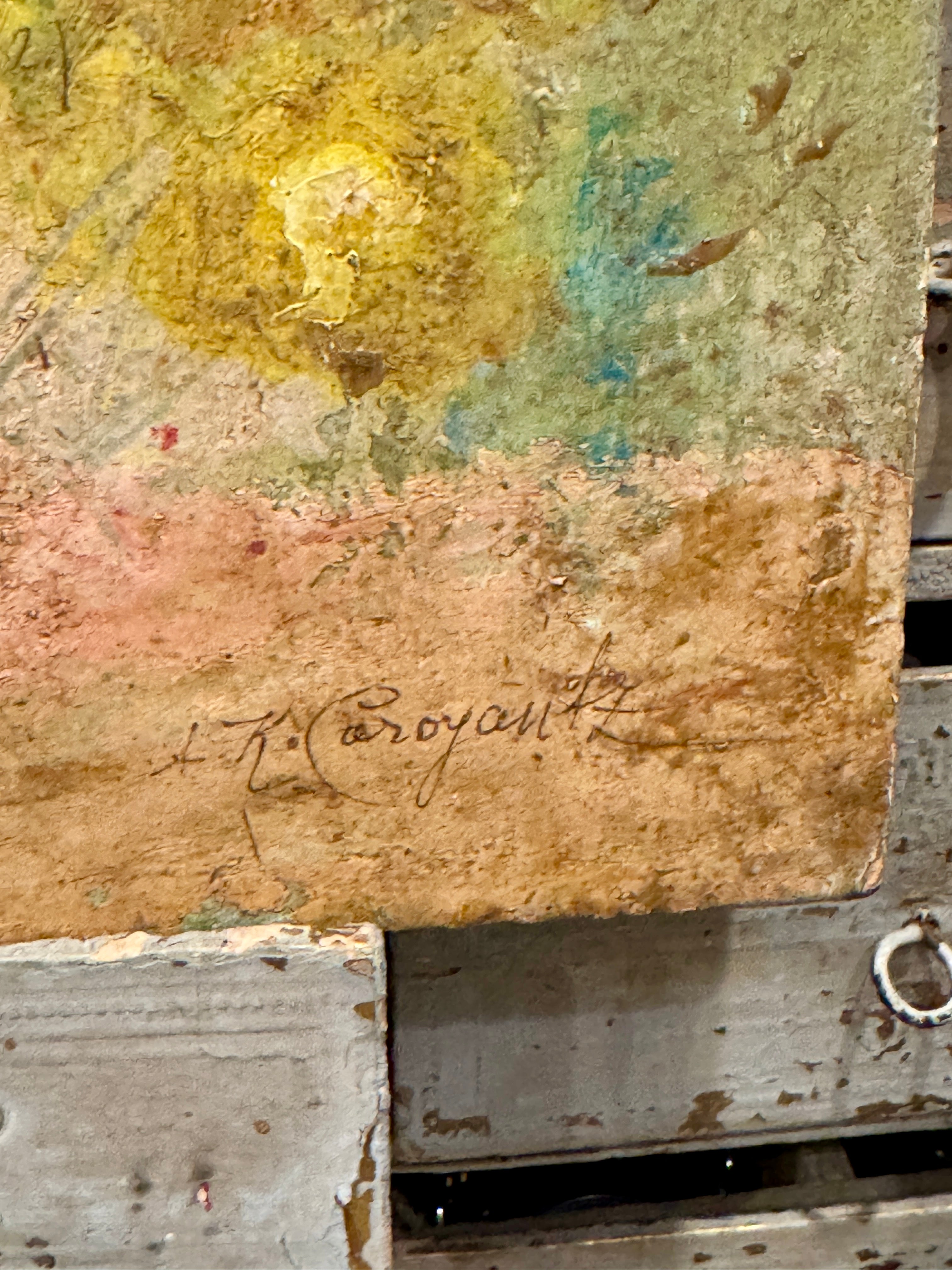 Original Antique French Botanical Painting