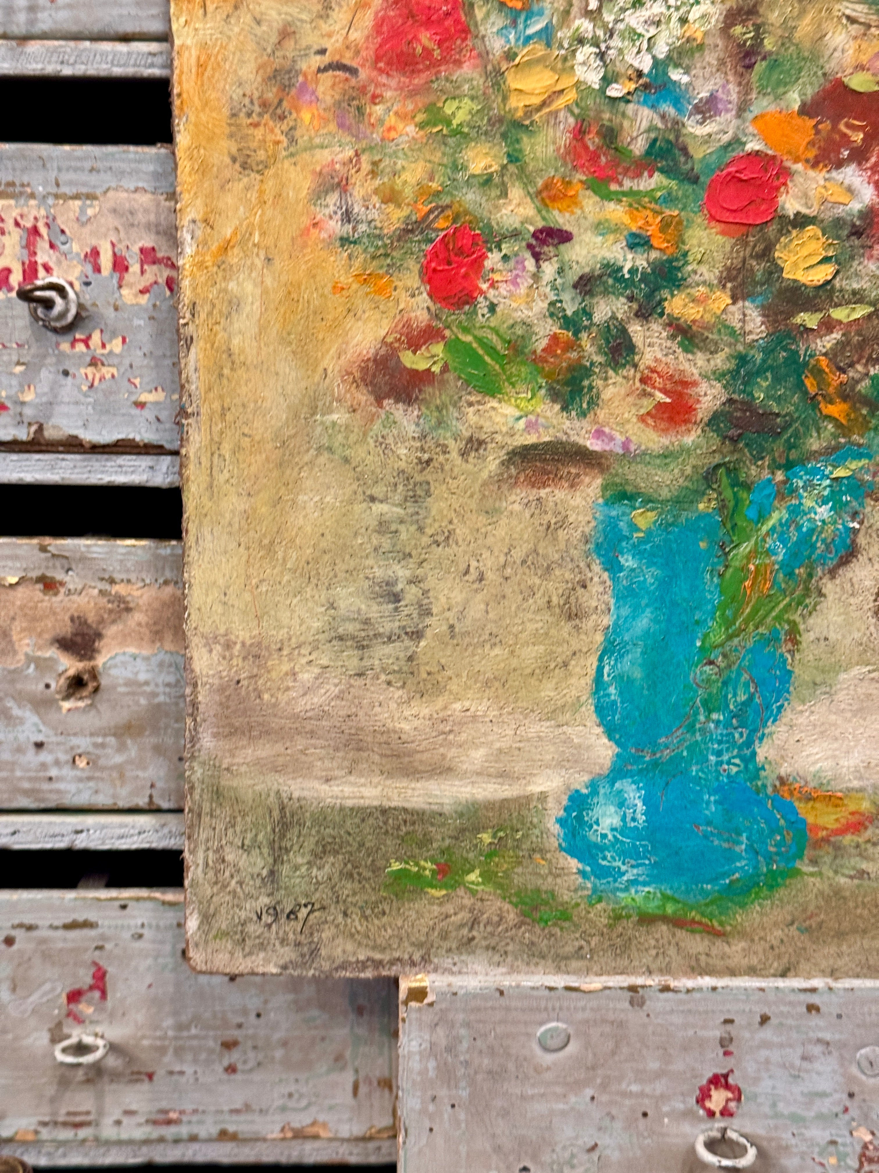 Original Antique French Botanical Painting