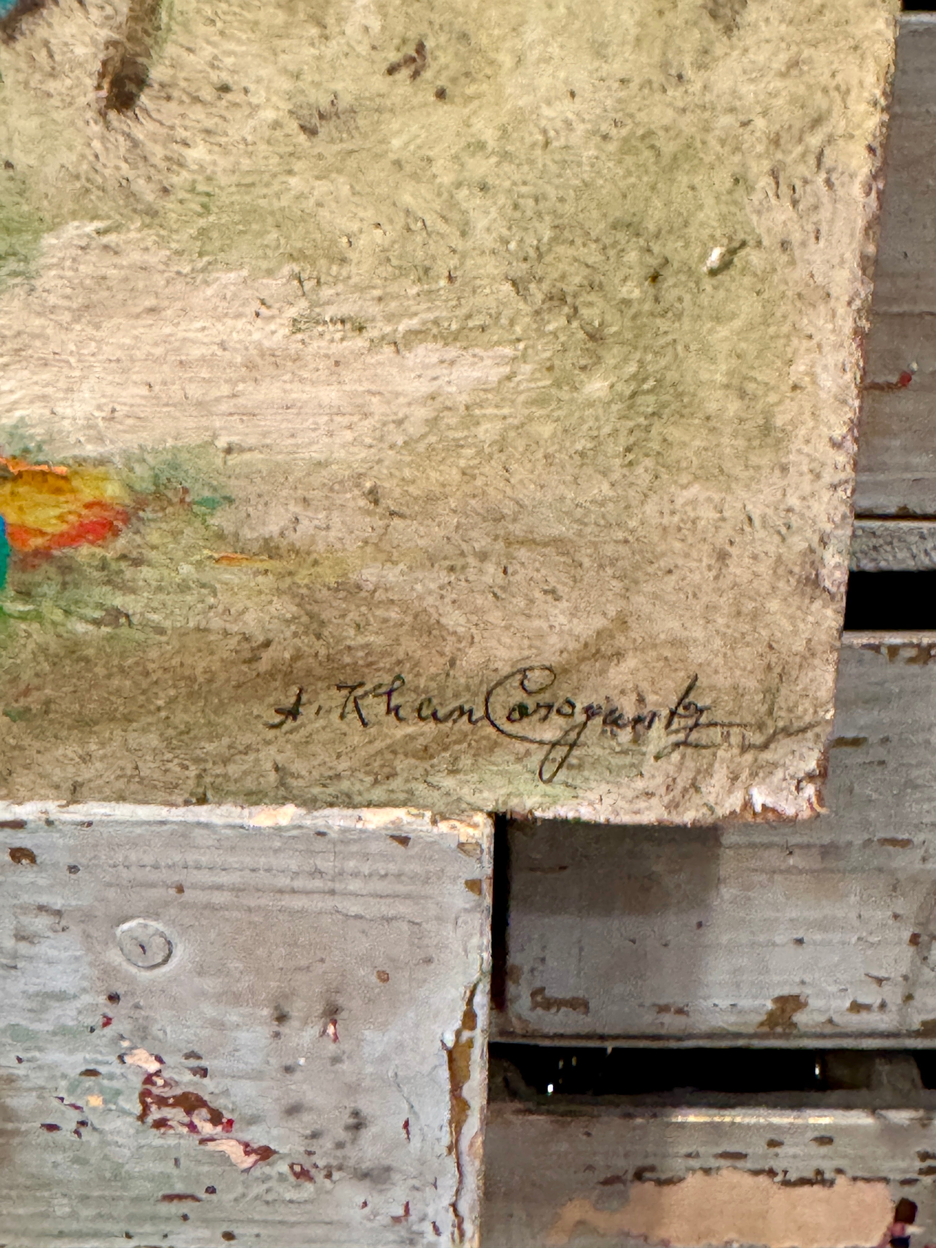 Original Antique French Botanical Painting