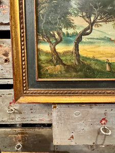 Rare Antique 1800s French Oil Painting on Copper