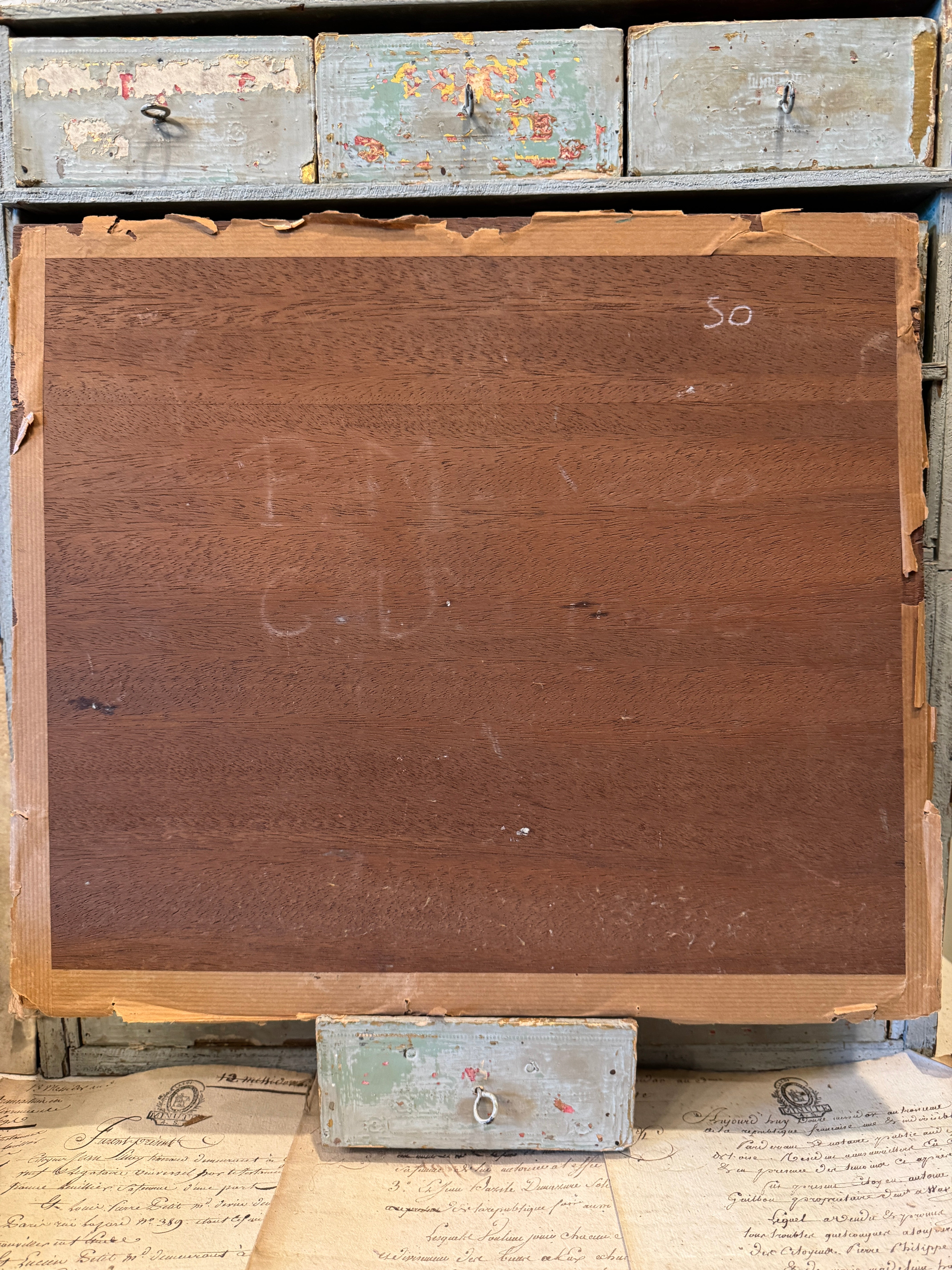 Original Antique French Nautical Oil Painting