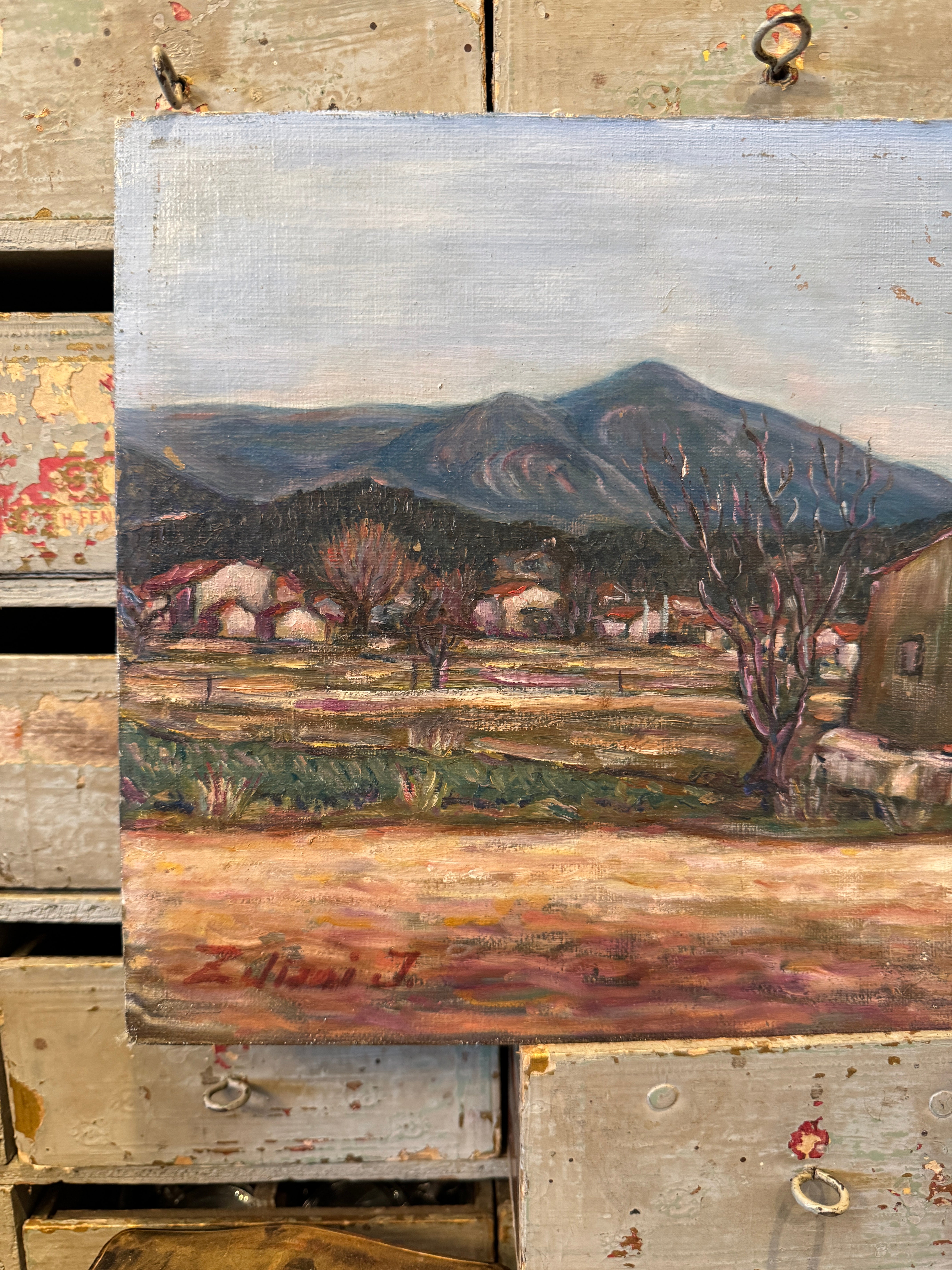 Antique French Landscape Painting