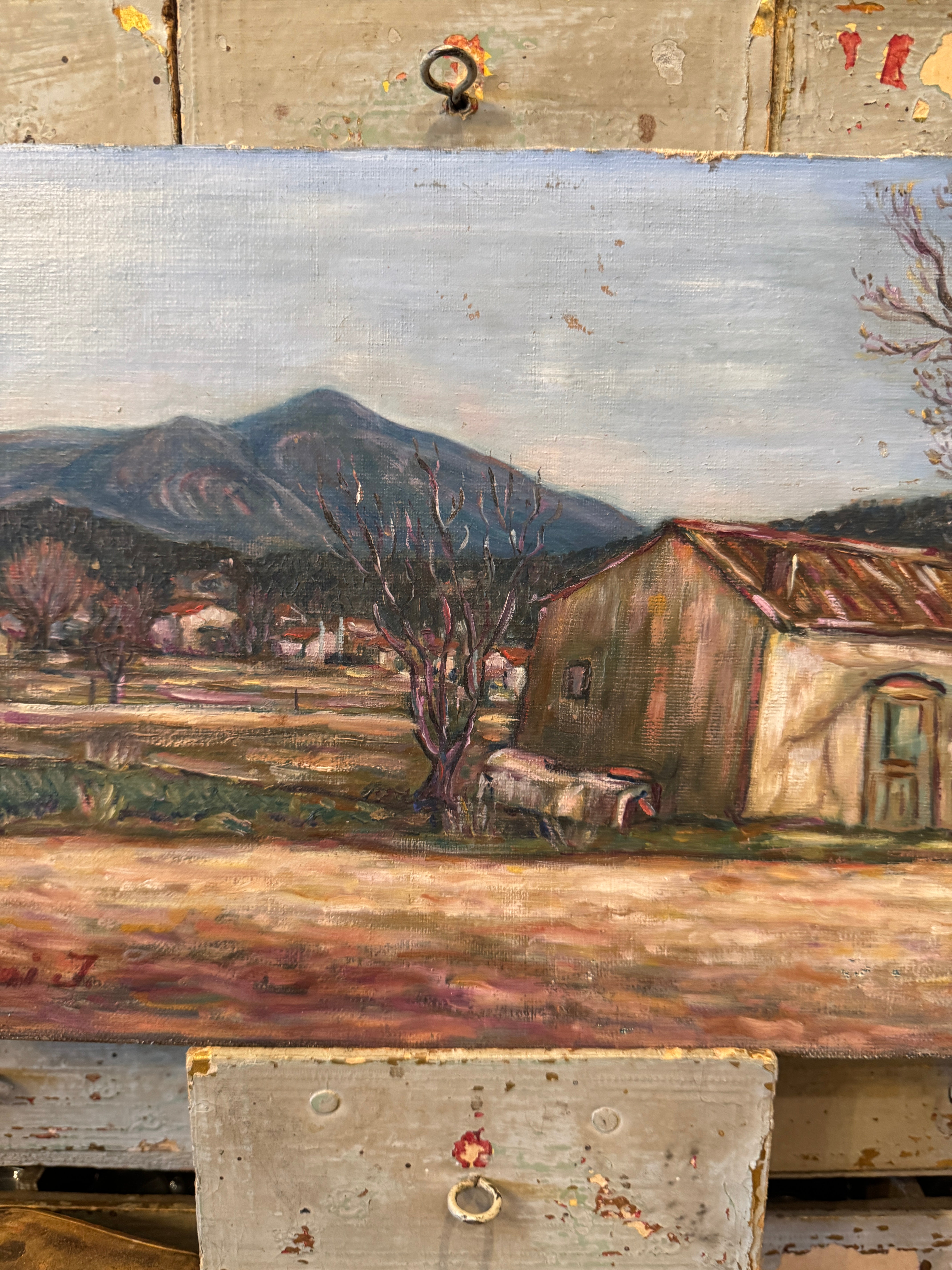 Antique French Landscape Painting