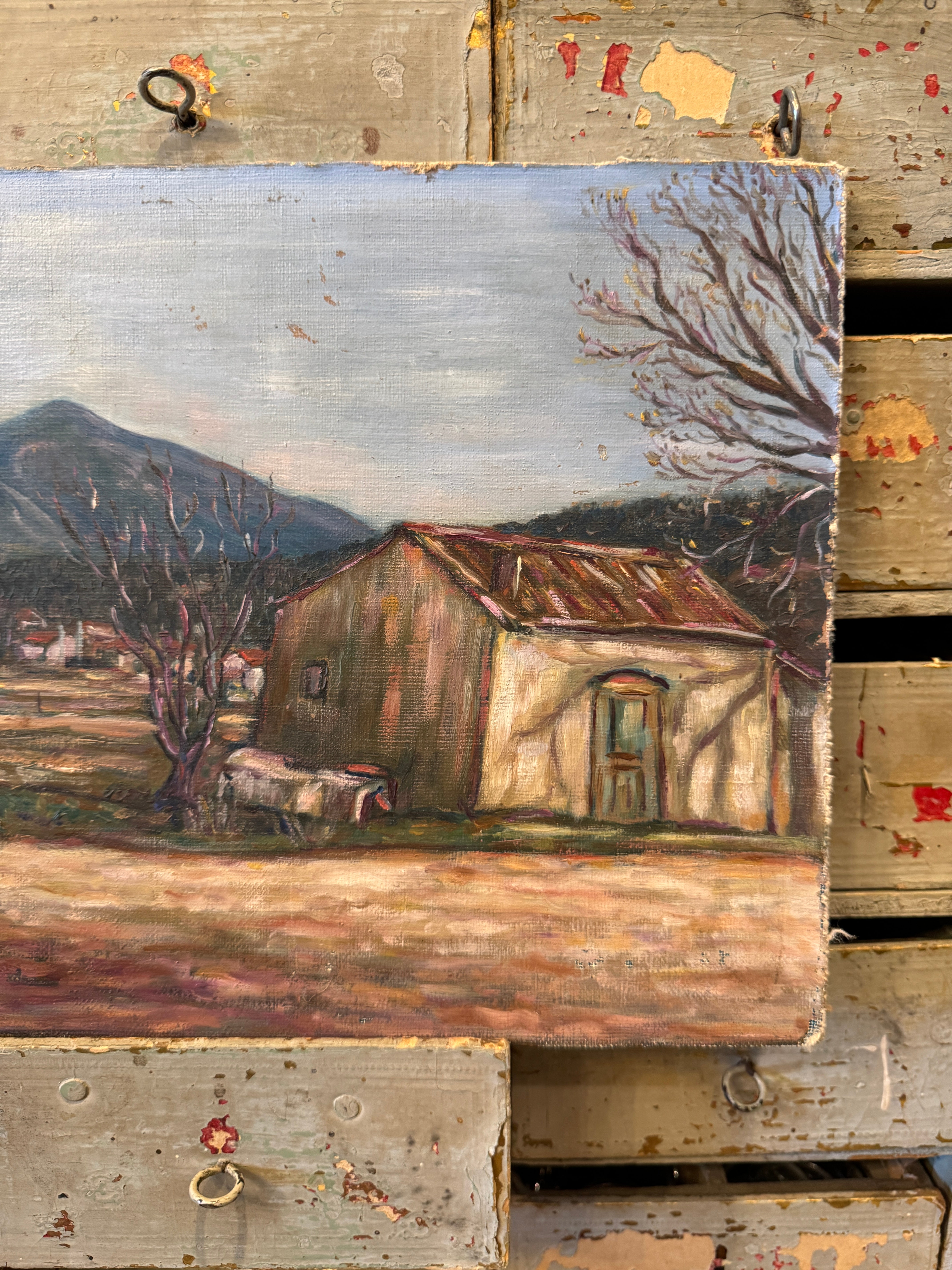 Antique French Landscape Painting