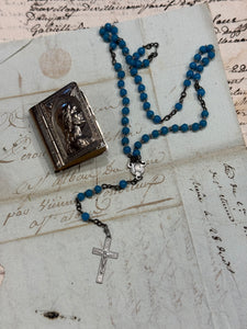 Antique French Communion Box and Rosary
