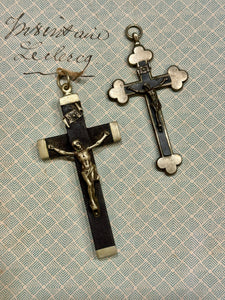 Beautiful antique French Crucifixes - Notre Dame