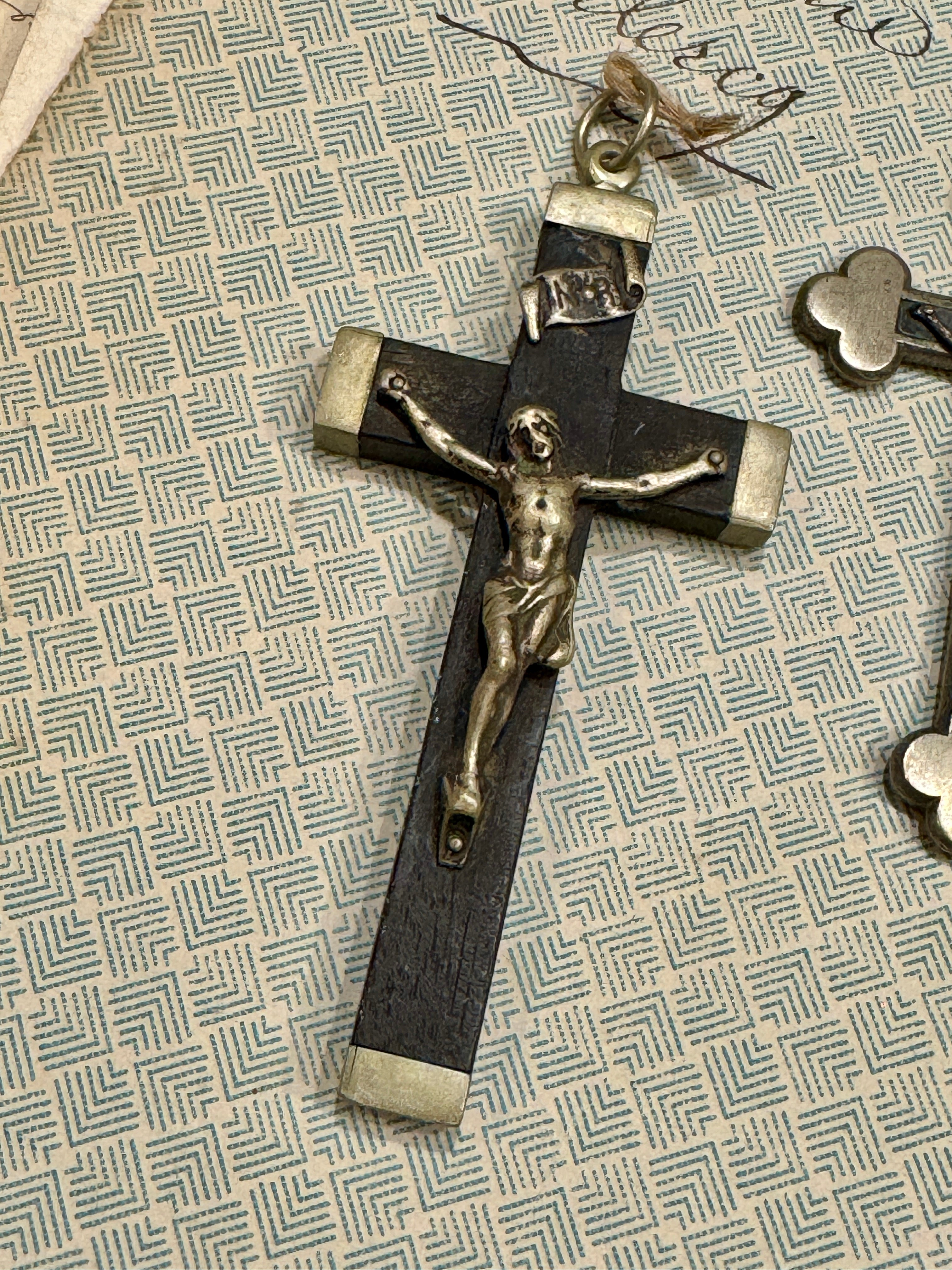 Beautiful antique French Crucifixes - Notre Dame