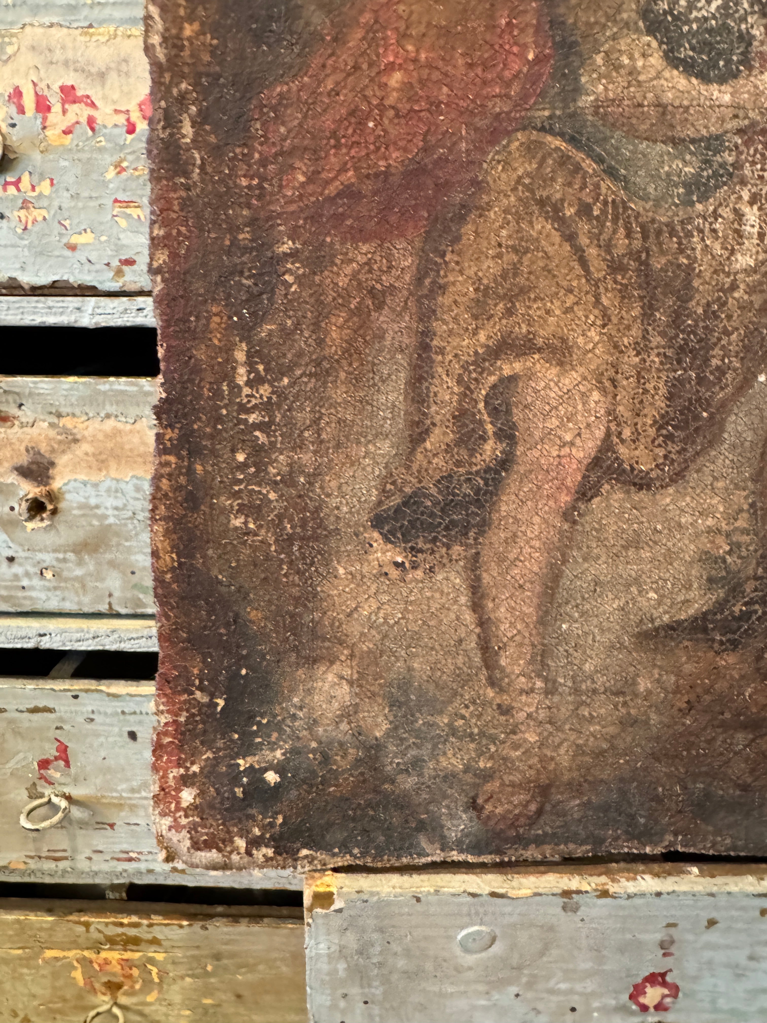 Antique 17th C Oil Painting