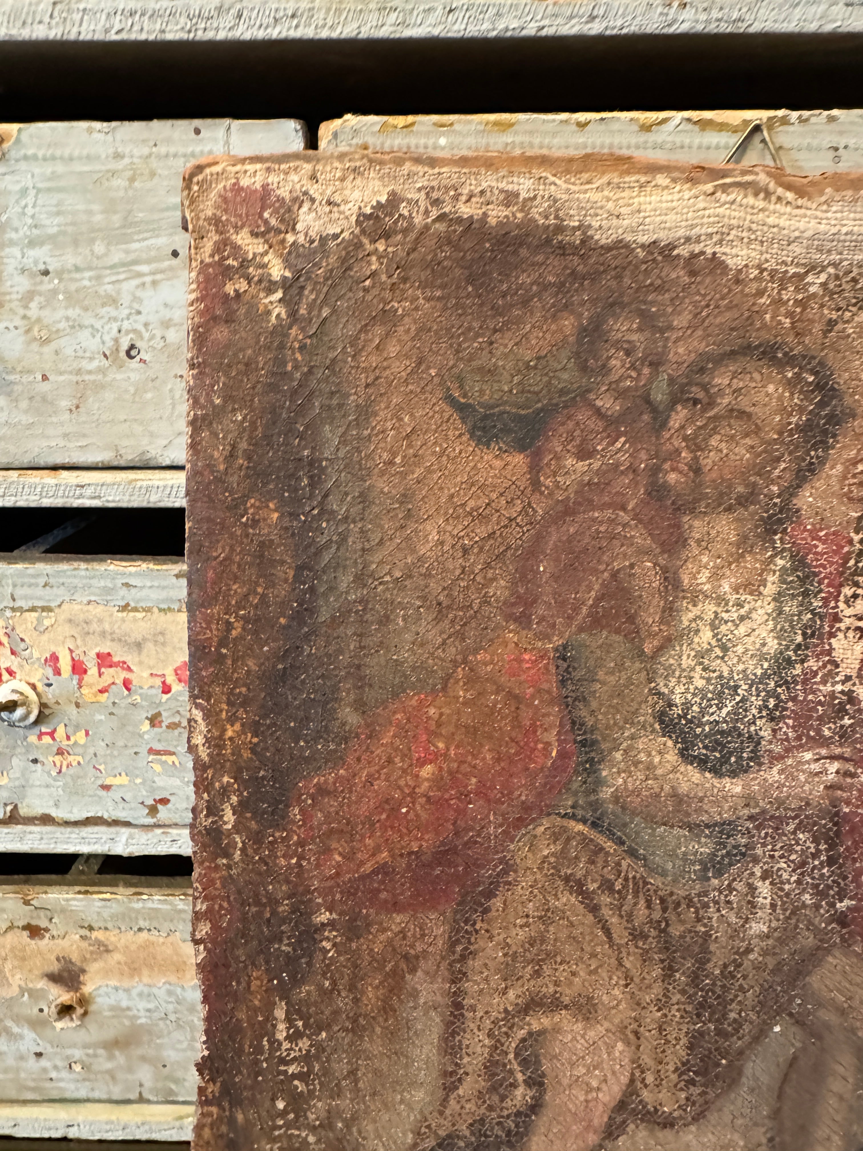Antique 17th C Oil Painting