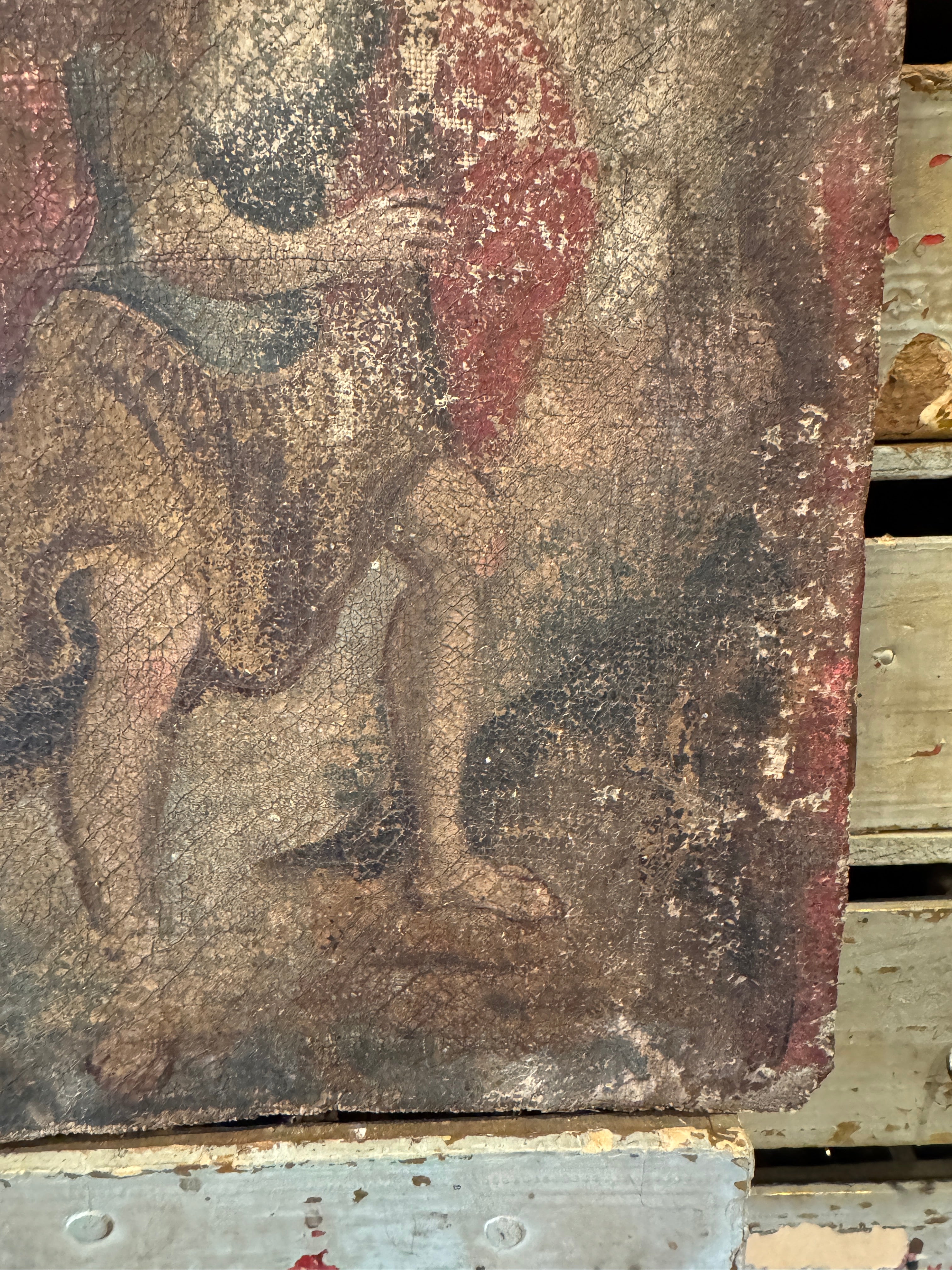 Antique 17th C Oil Painting
