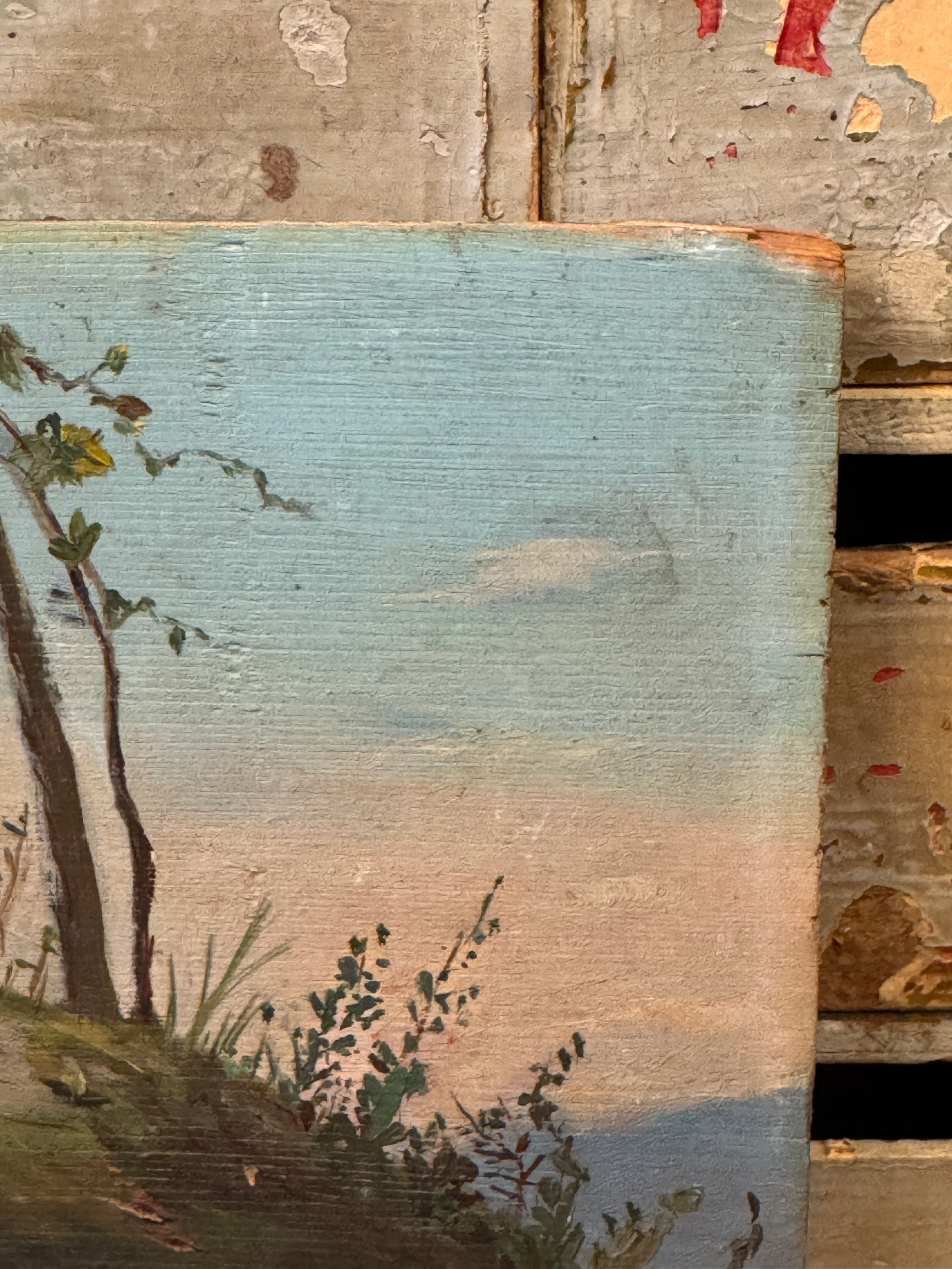 Antique French Oil Painting of a Young Boy