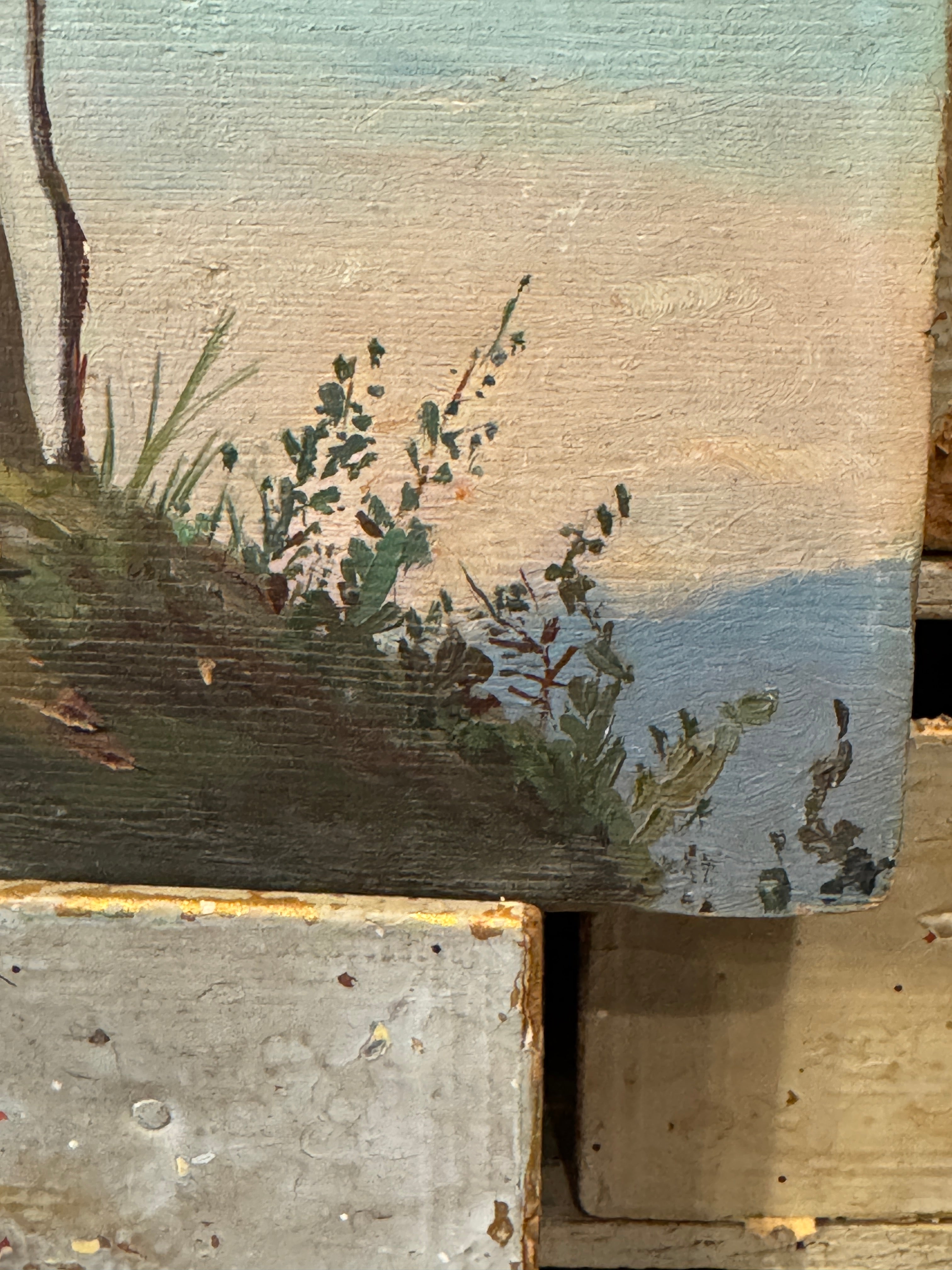 Antique French Oil Painting of a Young Boy