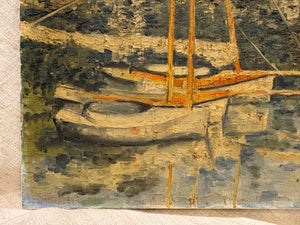 Antique French 1800s Oil Painting