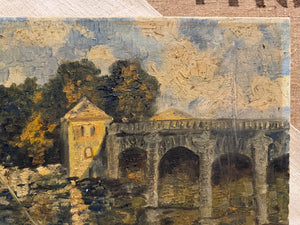 Antique French 1800s Oil Painting