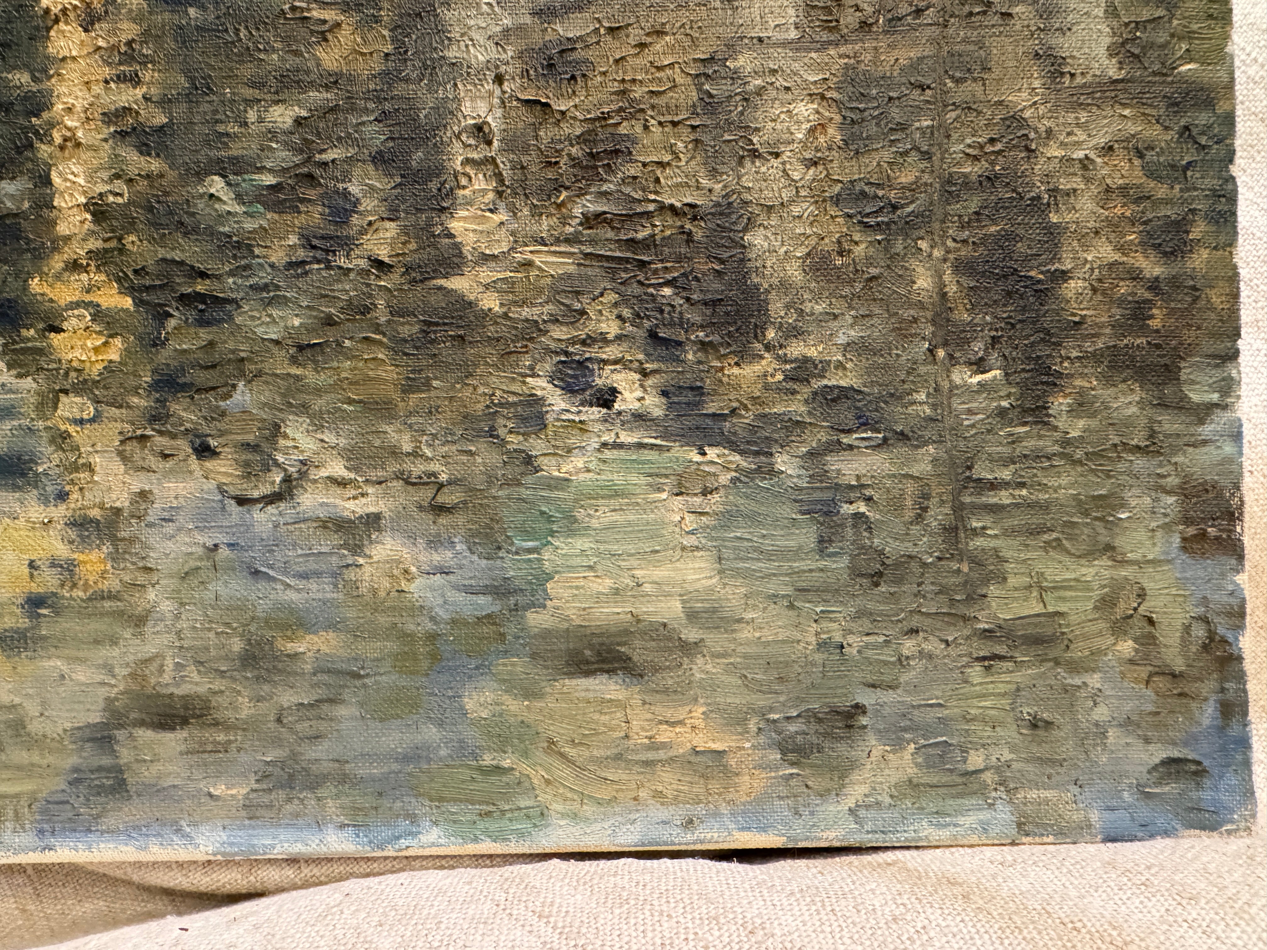 Antique French 1800s Oil Painting