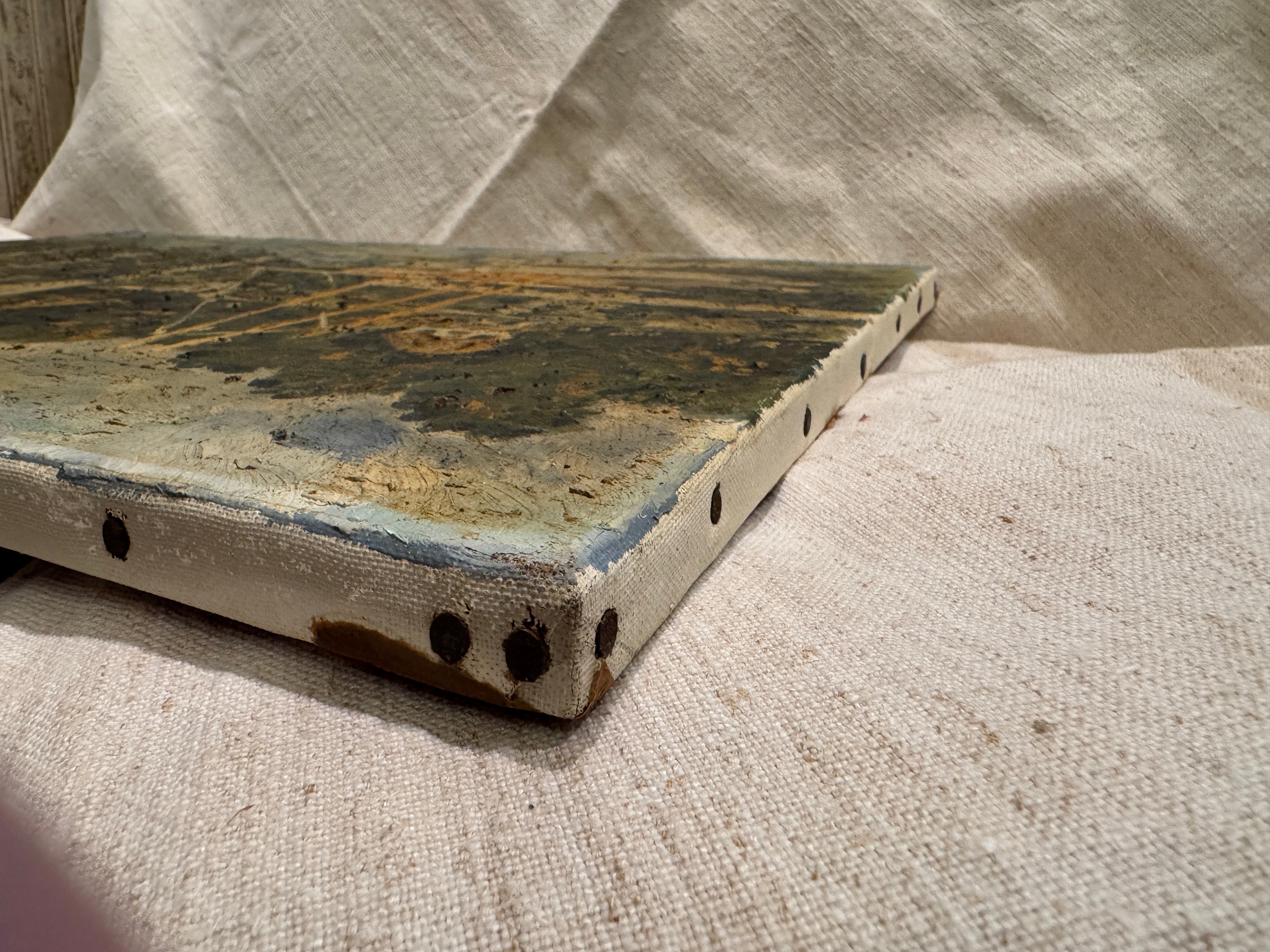 Antique French 1800s Oil Painting