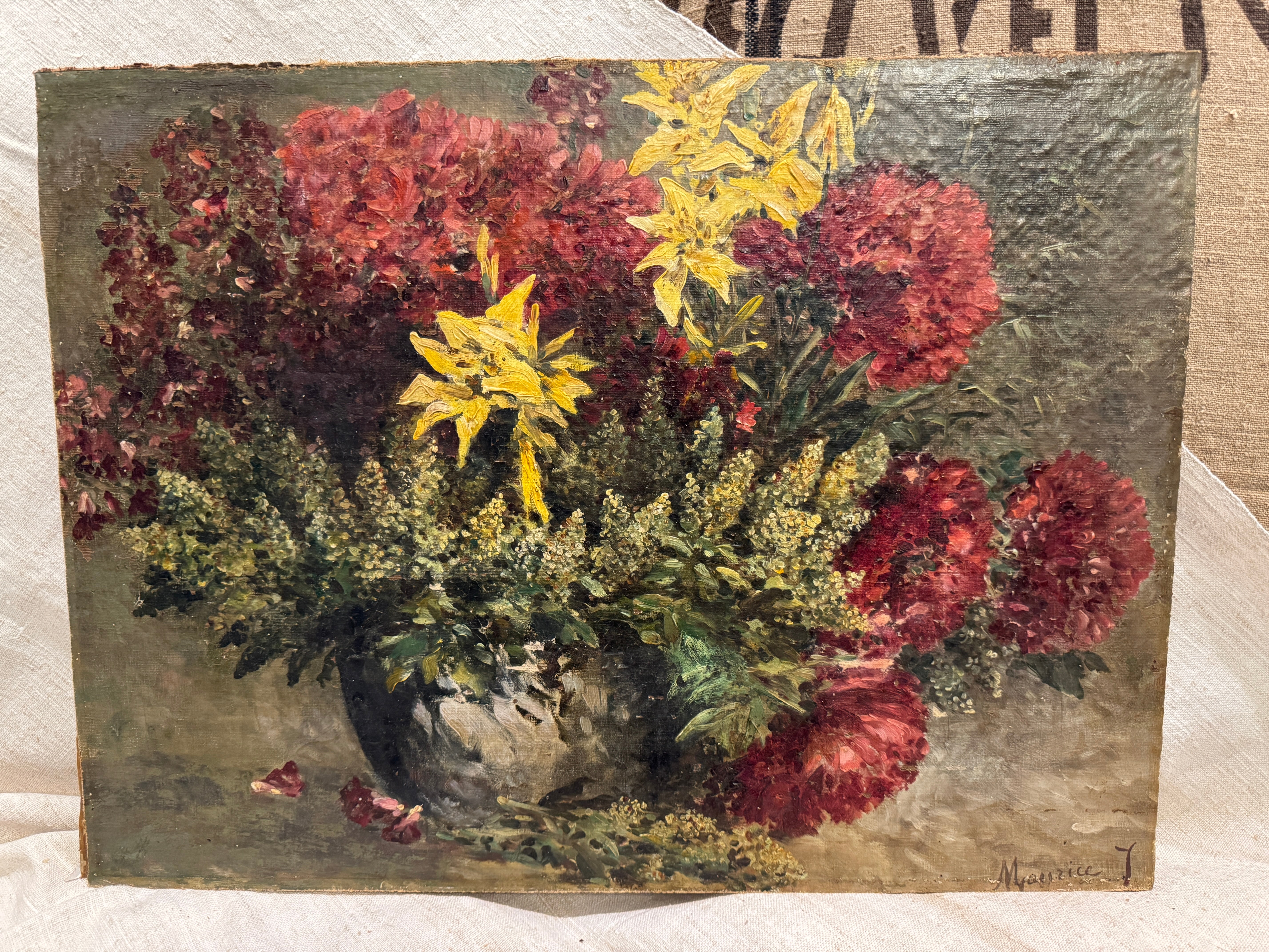 Antique French Botanical Painting