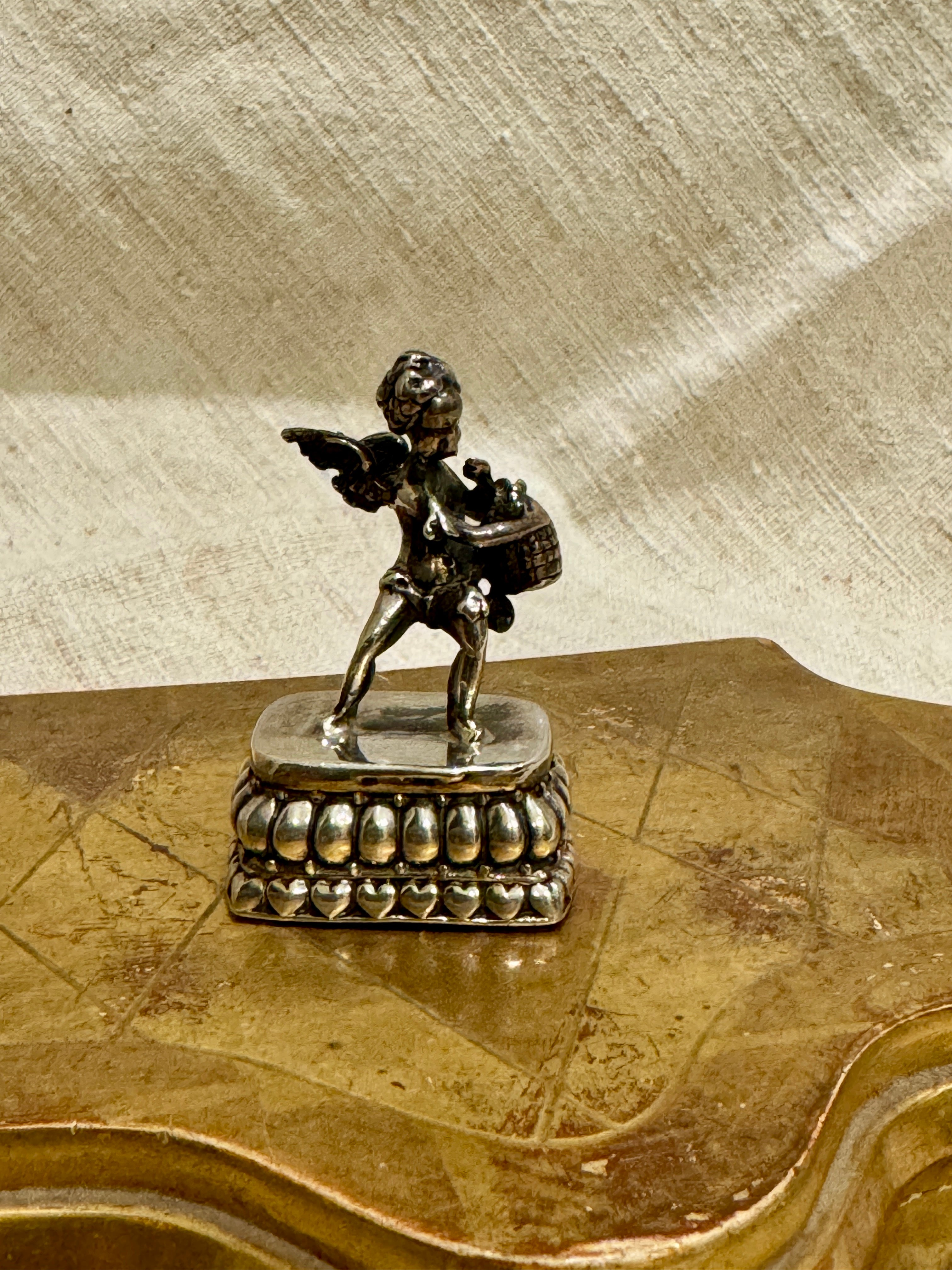 Antique Silver Cherub Wax Seal Stamp