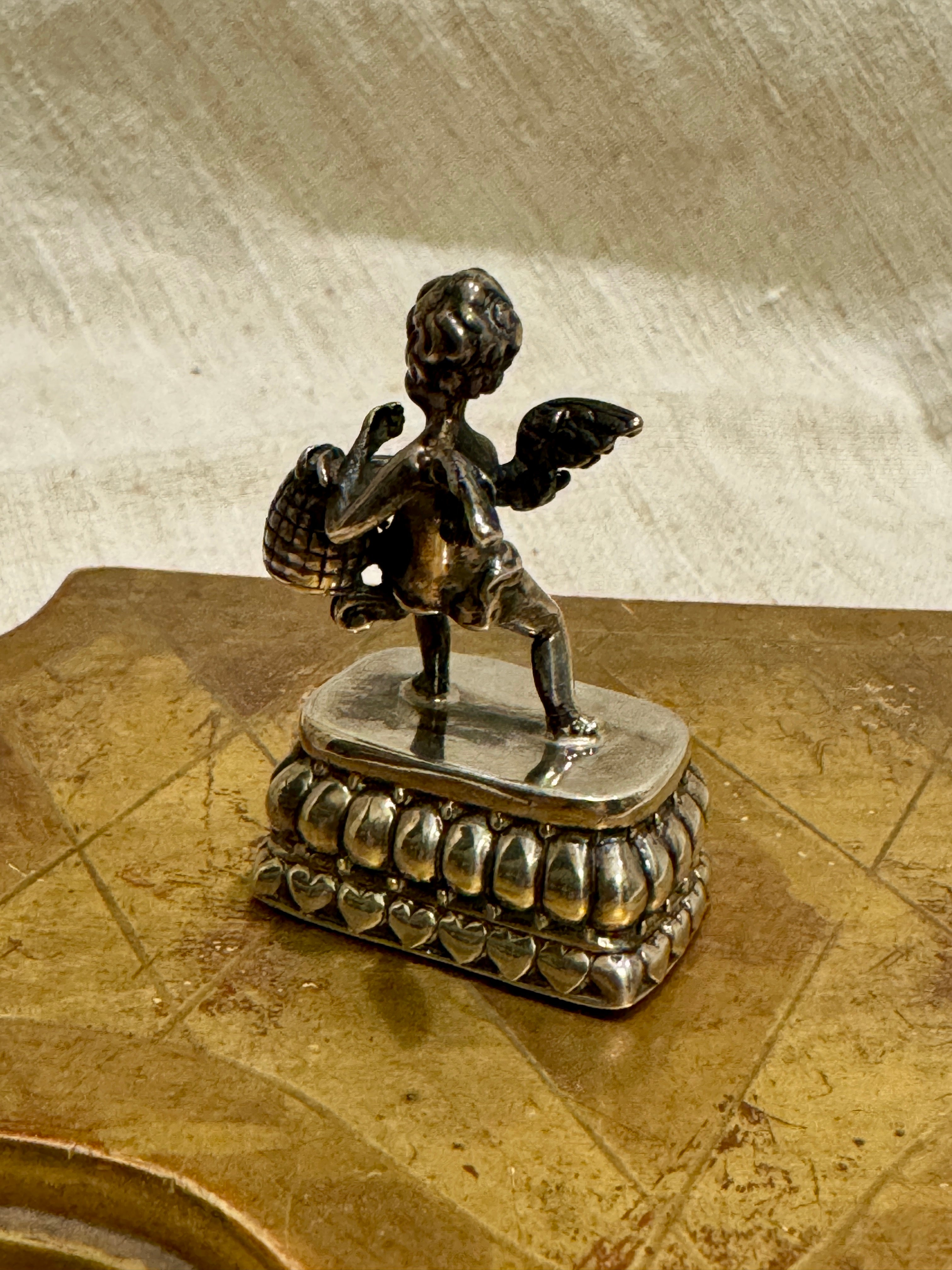 Antique Silver Cherub Wax Seal Stamp