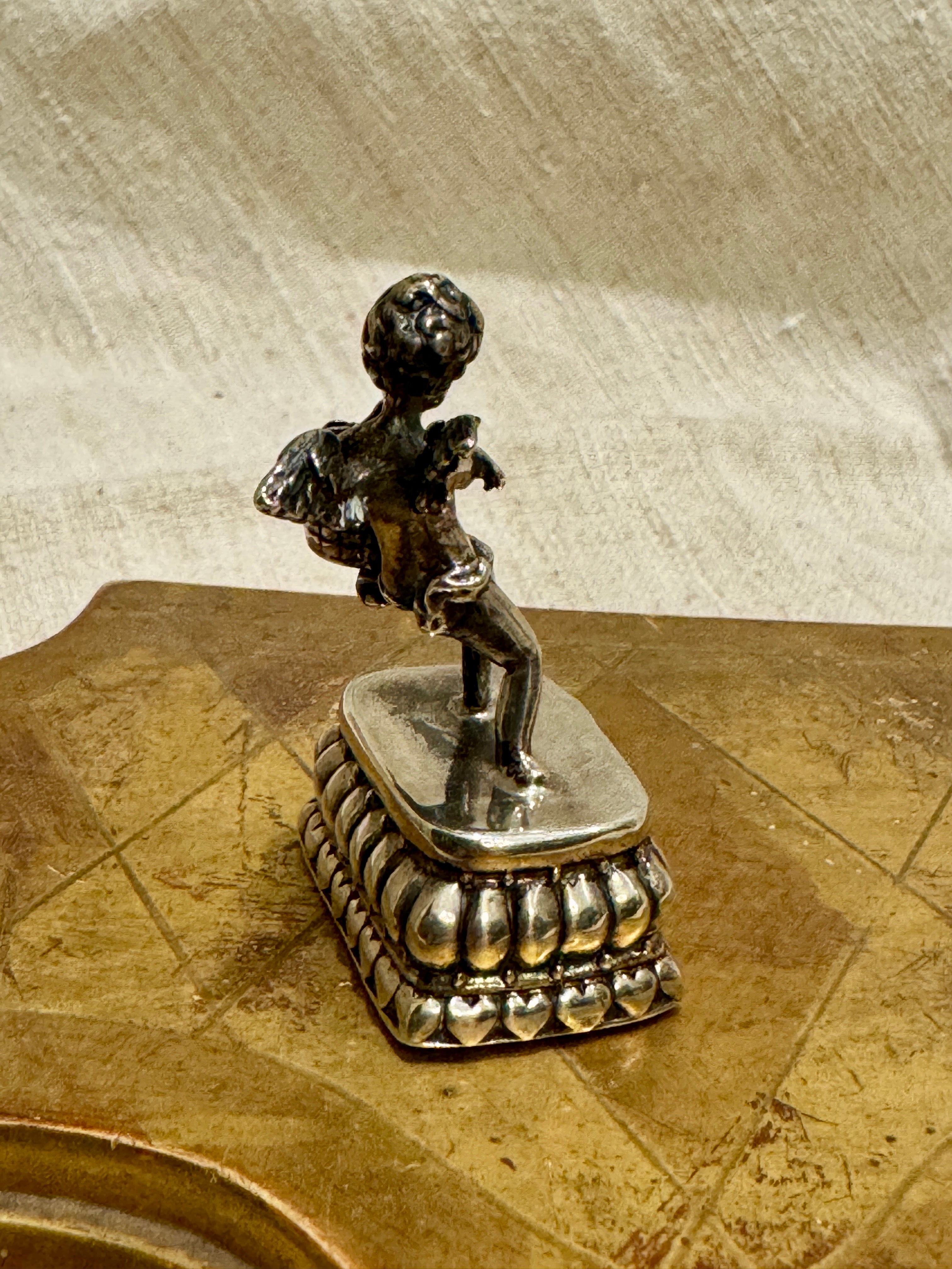 Antique Silver Cherub Wax Seal Stamp