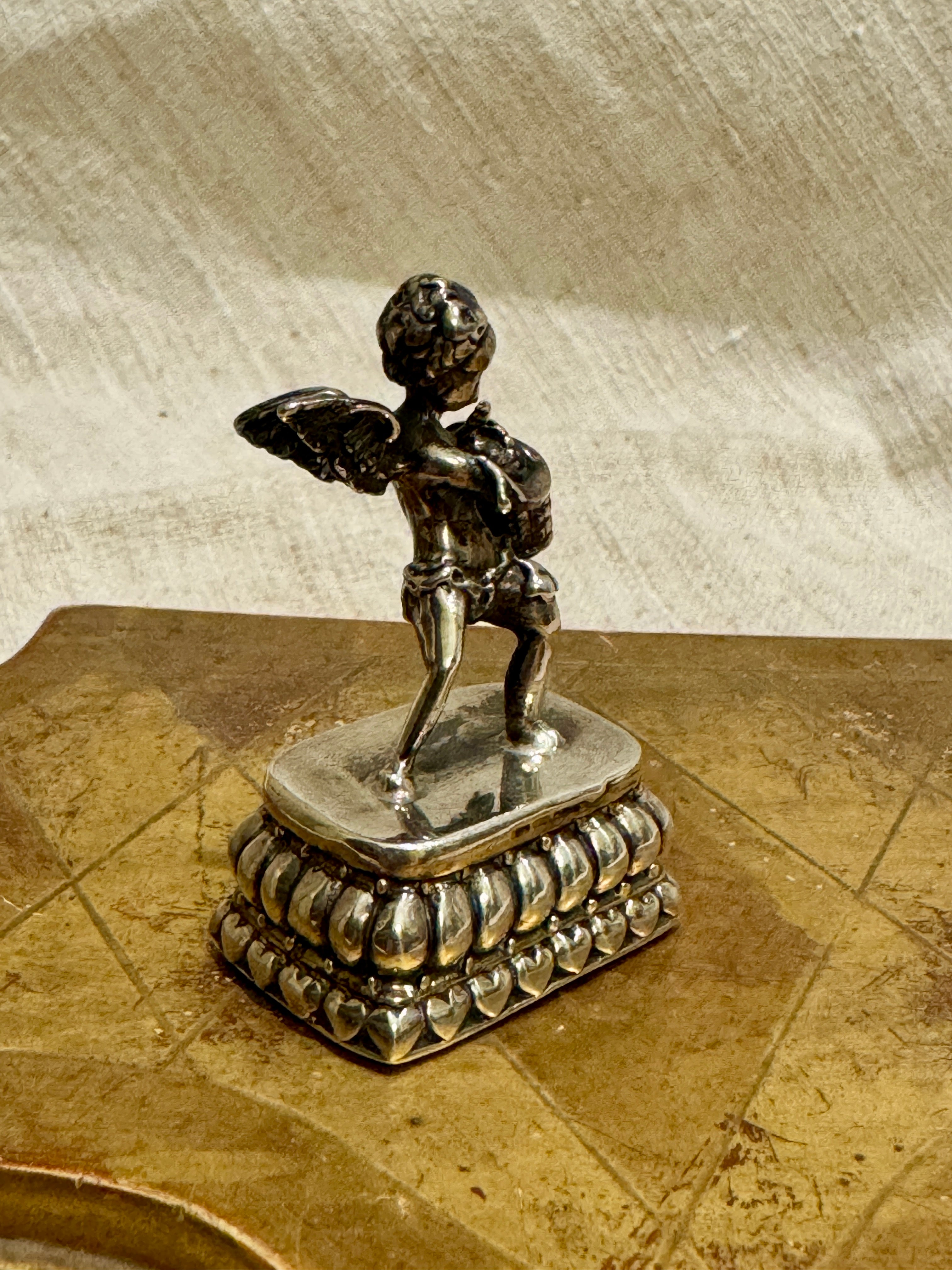 Antique Silver Cherub Wax Seal Stamp