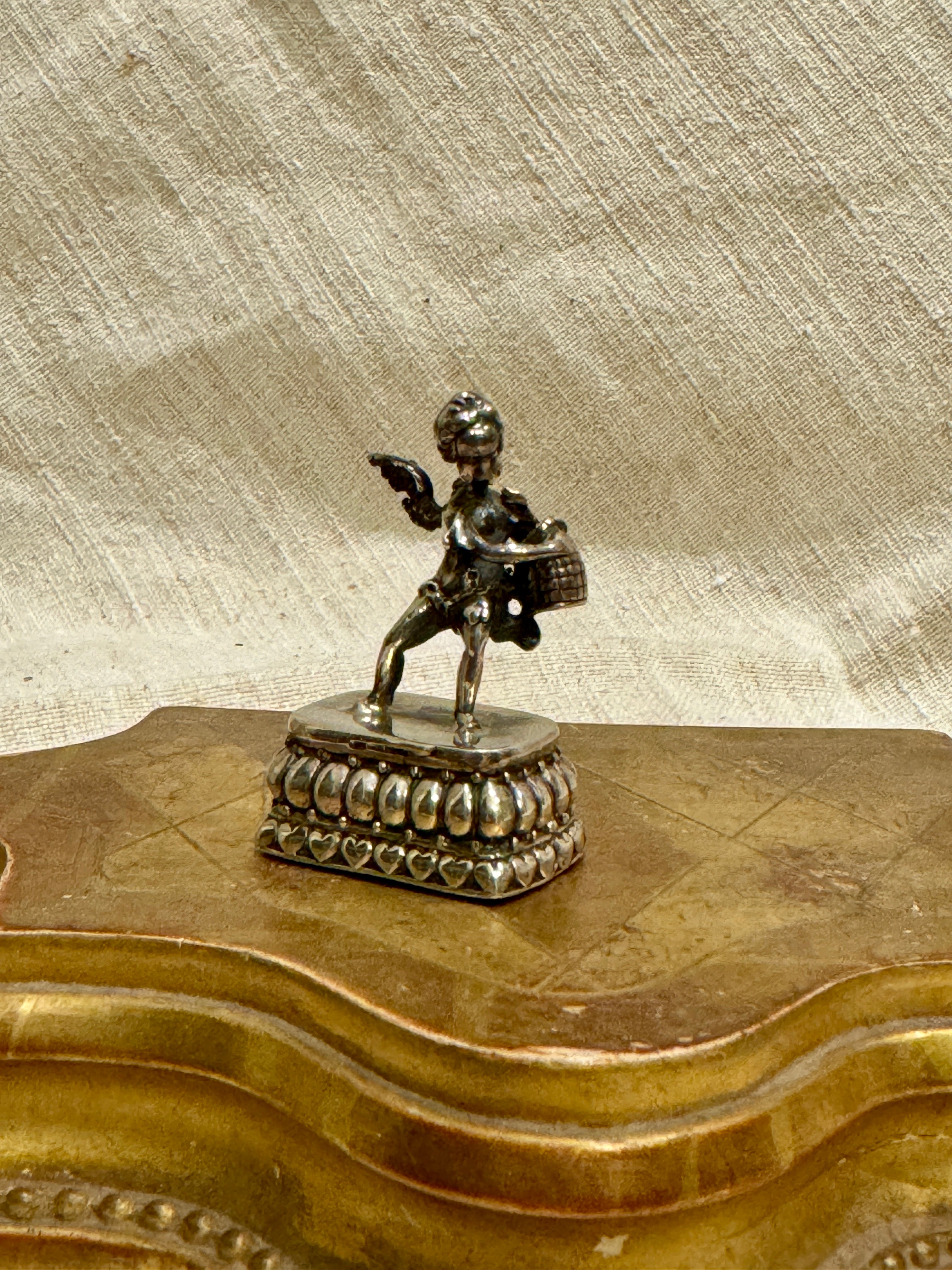 Antique Silver Cherub Wax Seal Stamp