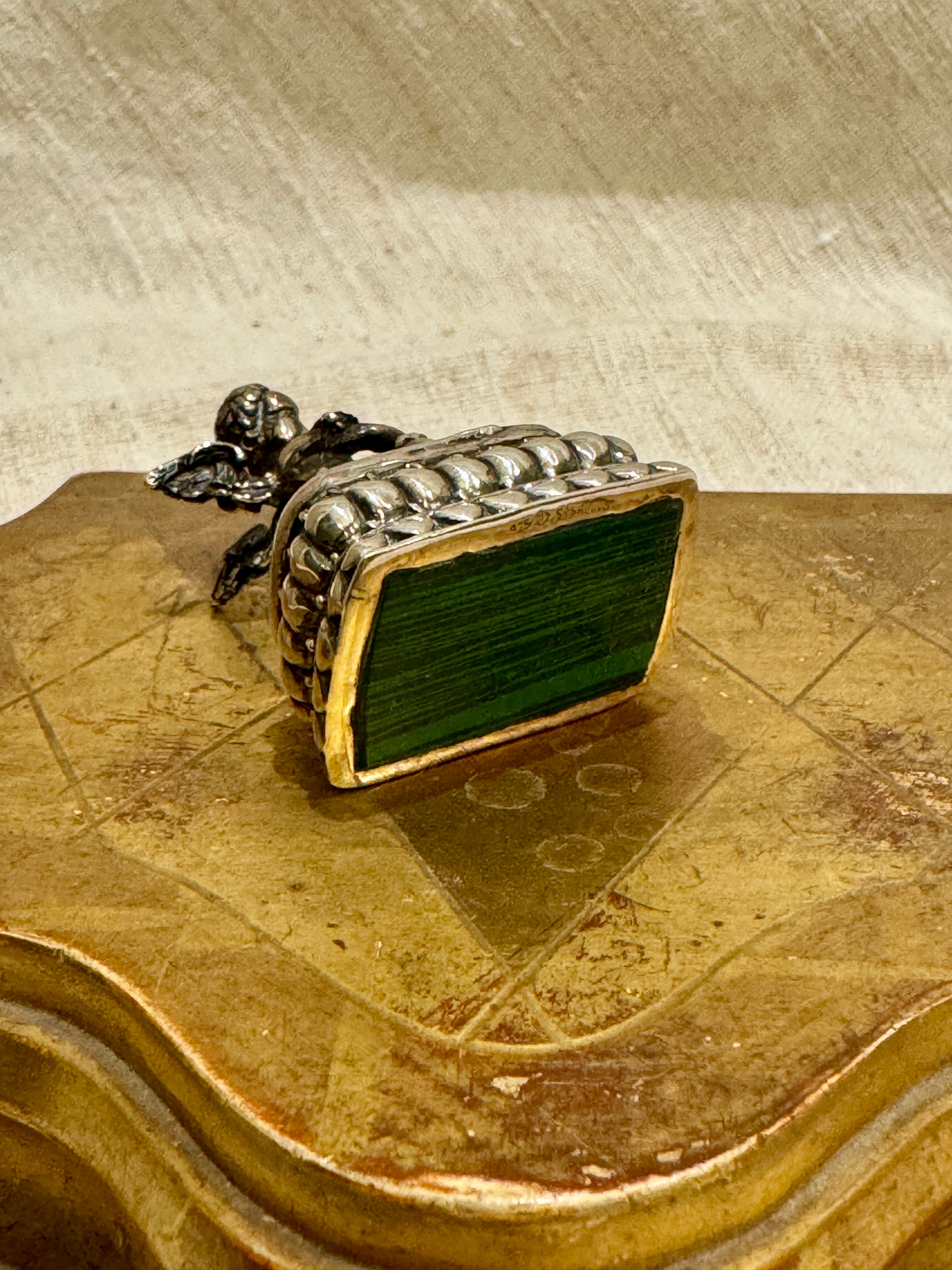 Antique Silver Cherub Wax Seal Stamp