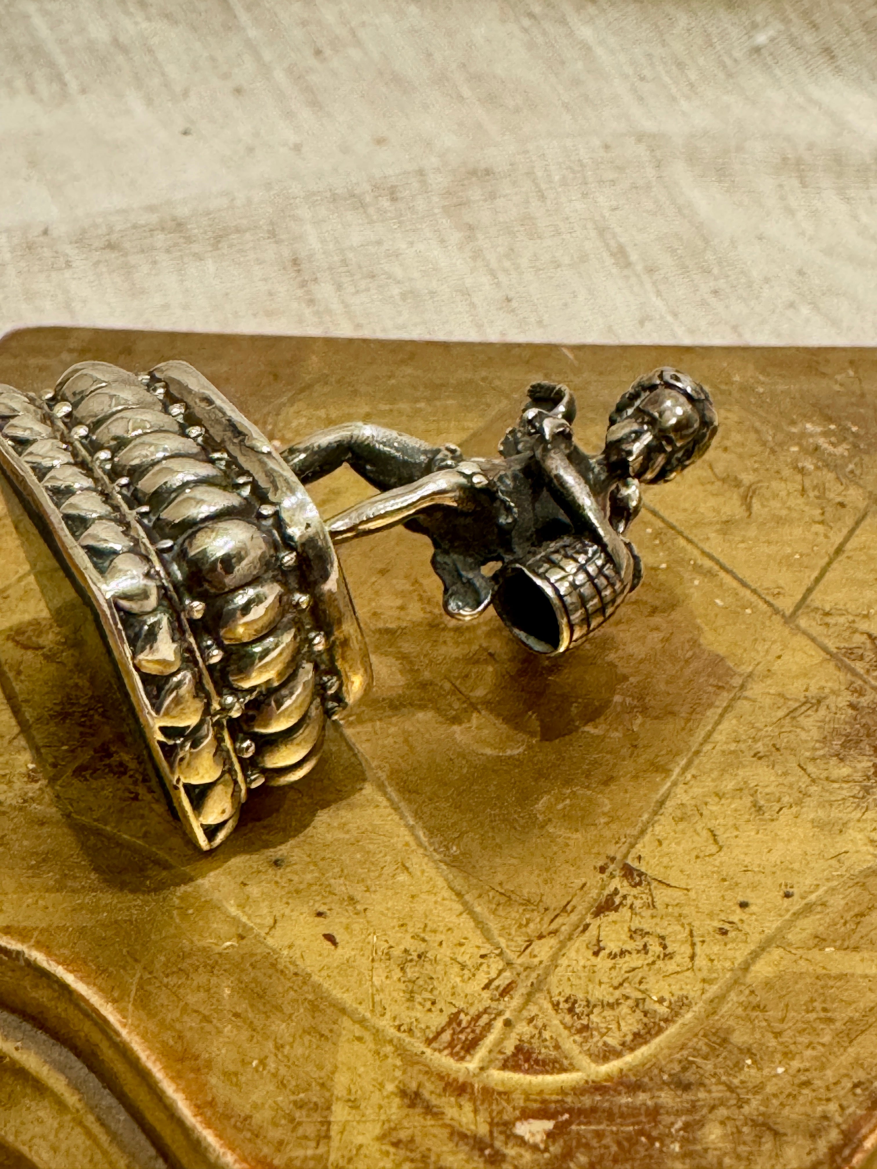 Antique Silver Cherub Wax Seal Stamp