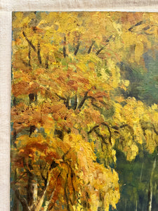 Vintage French Landscape Oil Painting