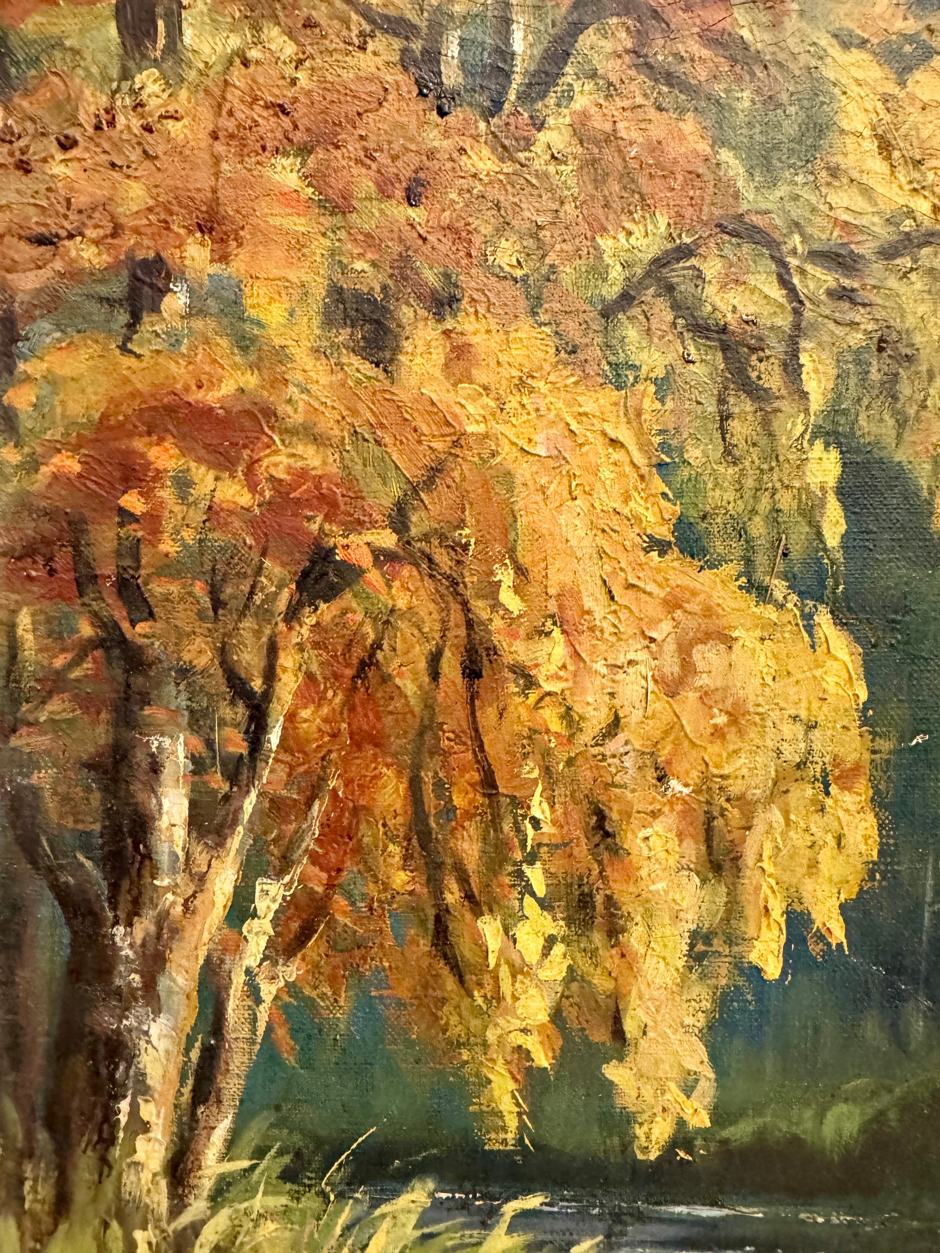 Vintage French Landscape Oil Painting