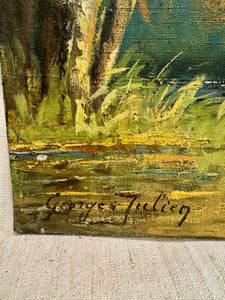 Vintage French Landscape Oil Painting