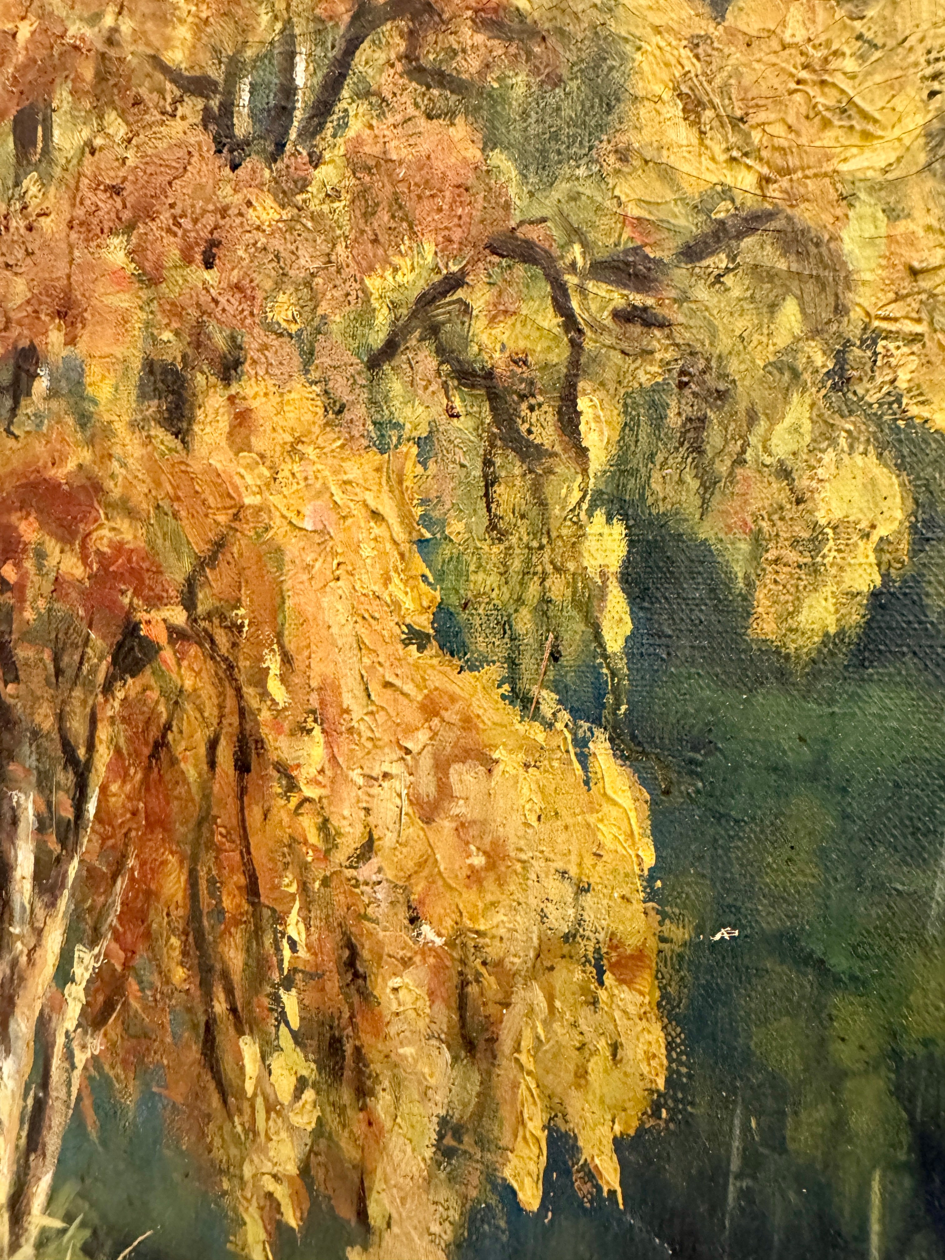 Vintage French Landscape Oil Painting