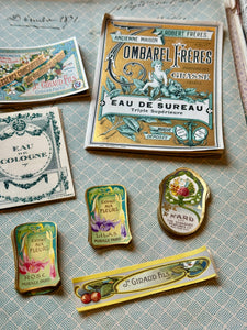 Antique Original French Perfume Labels - S