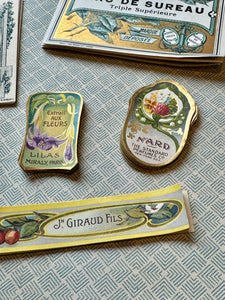 Antique Original French Perfume Labels - S