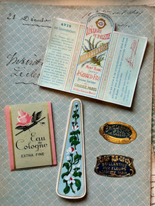 Antique Original French Perfume Labels - T