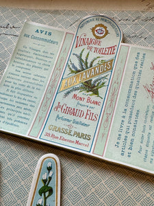 Antique Original French Perfume Labels - T