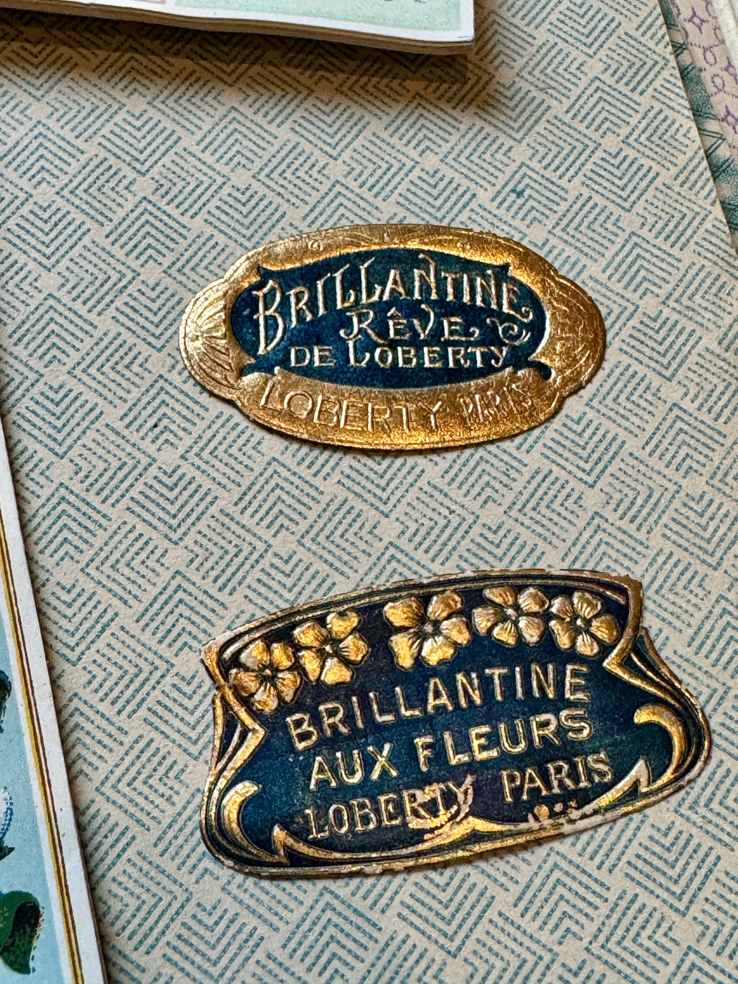 Antique Original French Perfume Labels - T