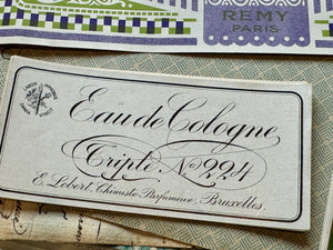 Antique Original French Perfume Labels - U