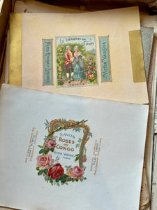 Antique Original French Perfume Labels - V