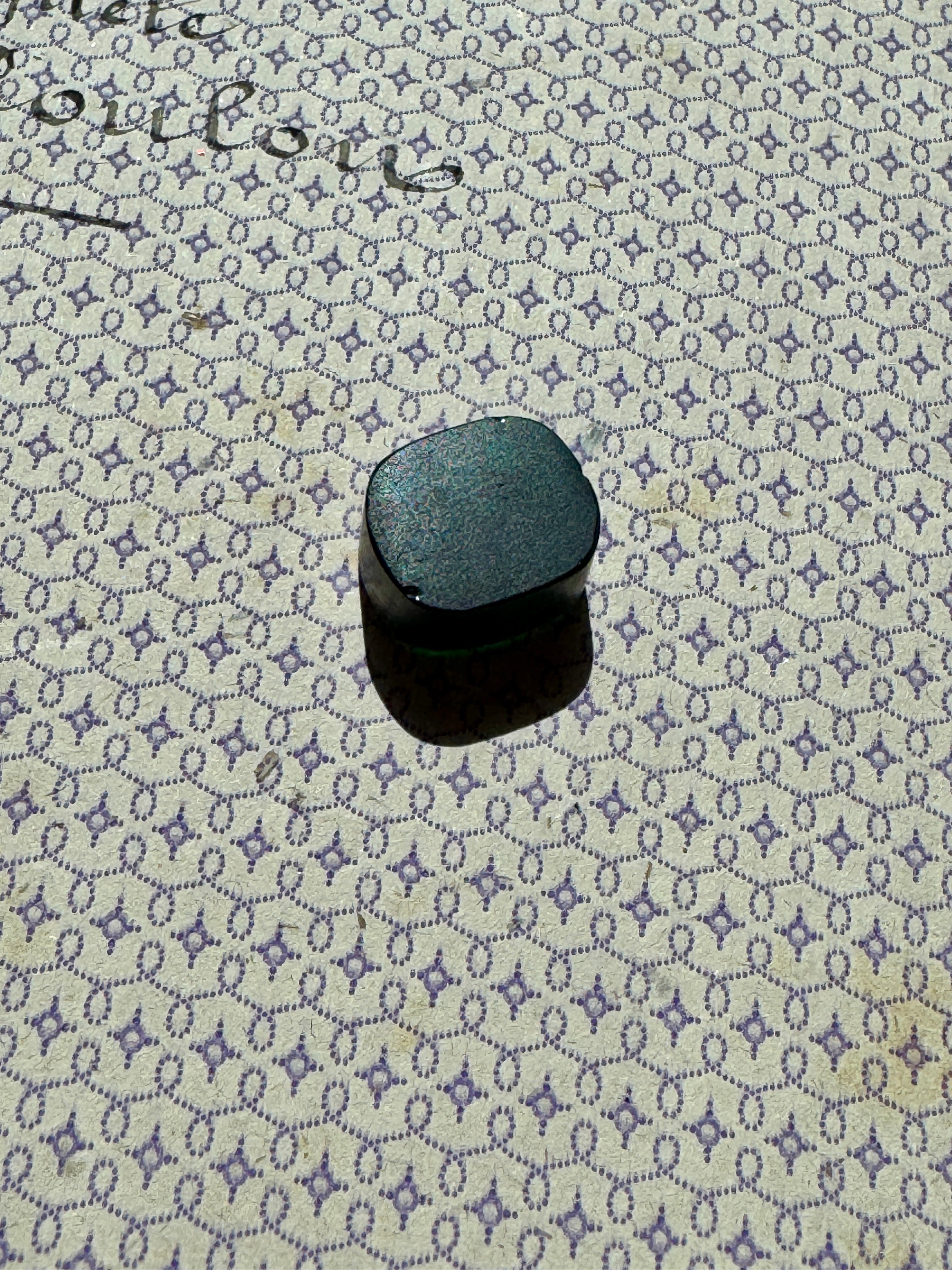 Lovely Green Jockey and Rider Glass Seal